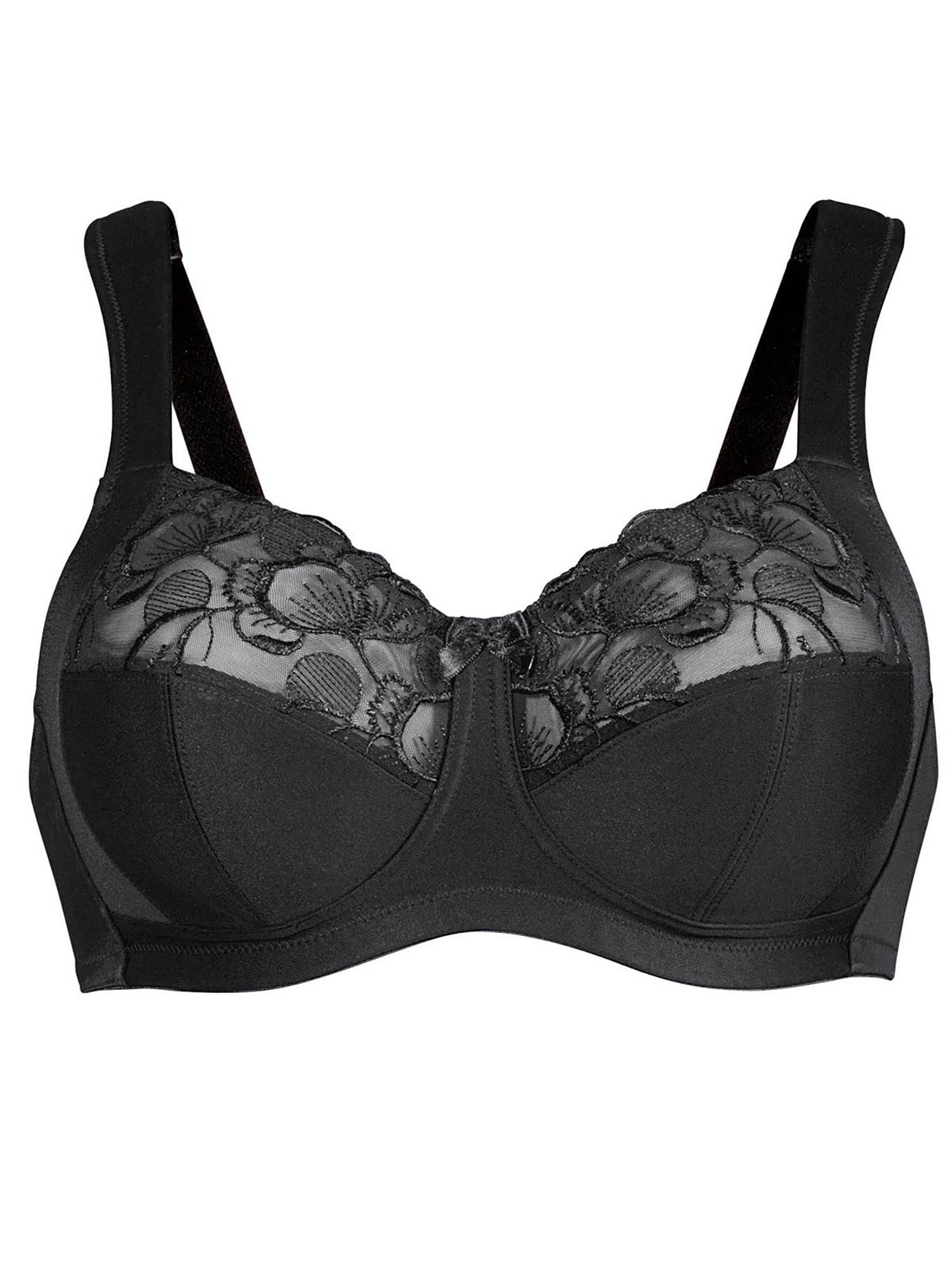 ANITA Damen Entlastungs-BH "Komfort BH Lucia", Gr. 110, schwarz, Obermaterial: 46% Polyester PES. 43% Polyamid PA. 11% Elasthan EL., BHs