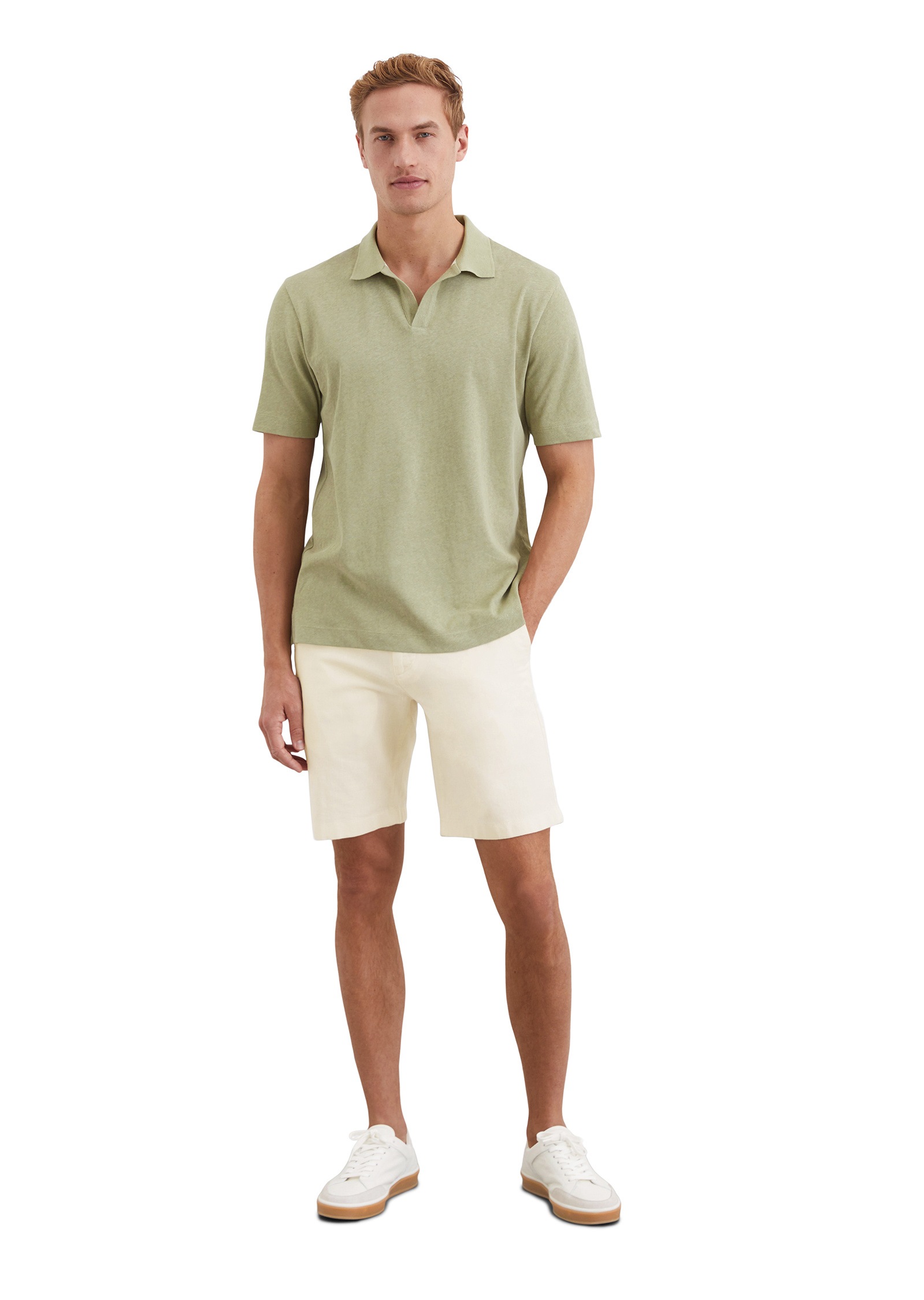 Marc O'Polo Poloshirt »aus Bio-Baumwolle und Leinen«
