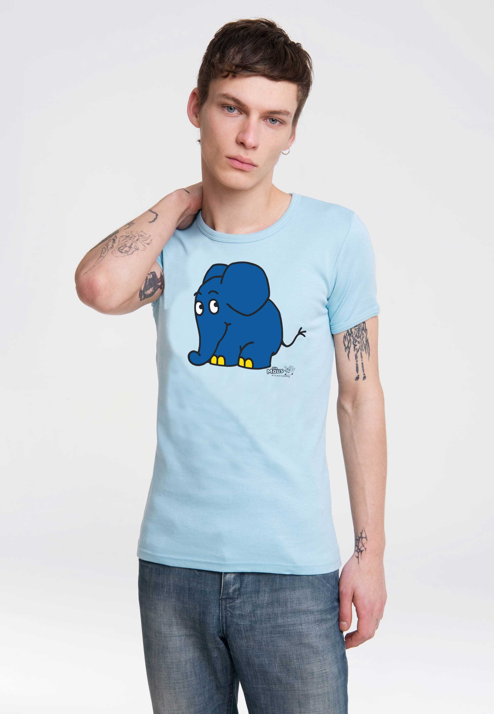 mit »Sendung BAUR LOGOSHIRT | für Maus - der ▷ coolem Elefant«, T-Shirt mit Print