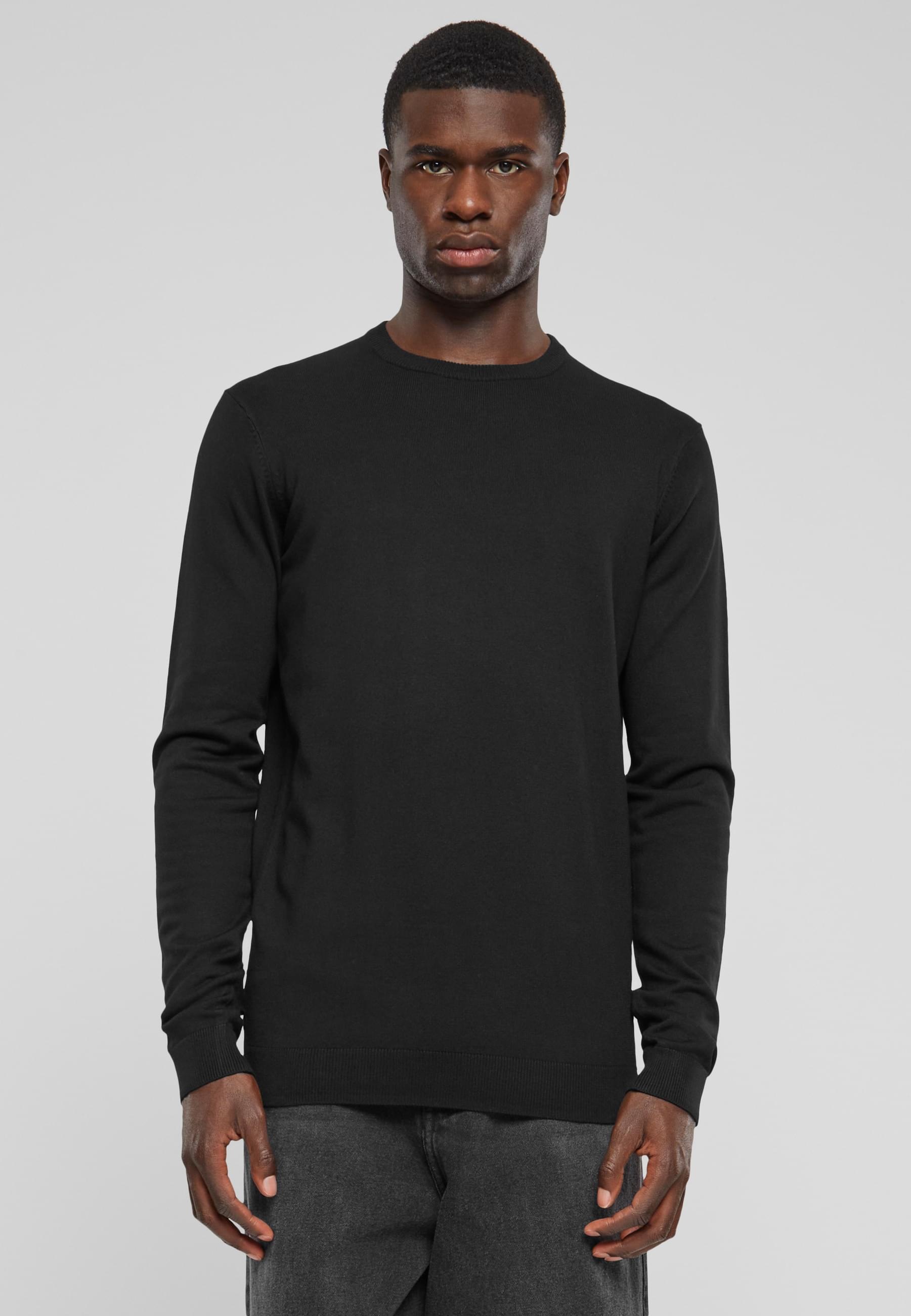 URBAN CLASSICS Rundhalspullover »Urban Classics Herren Knitted Crewneck Sweater«, (1 tlg.)