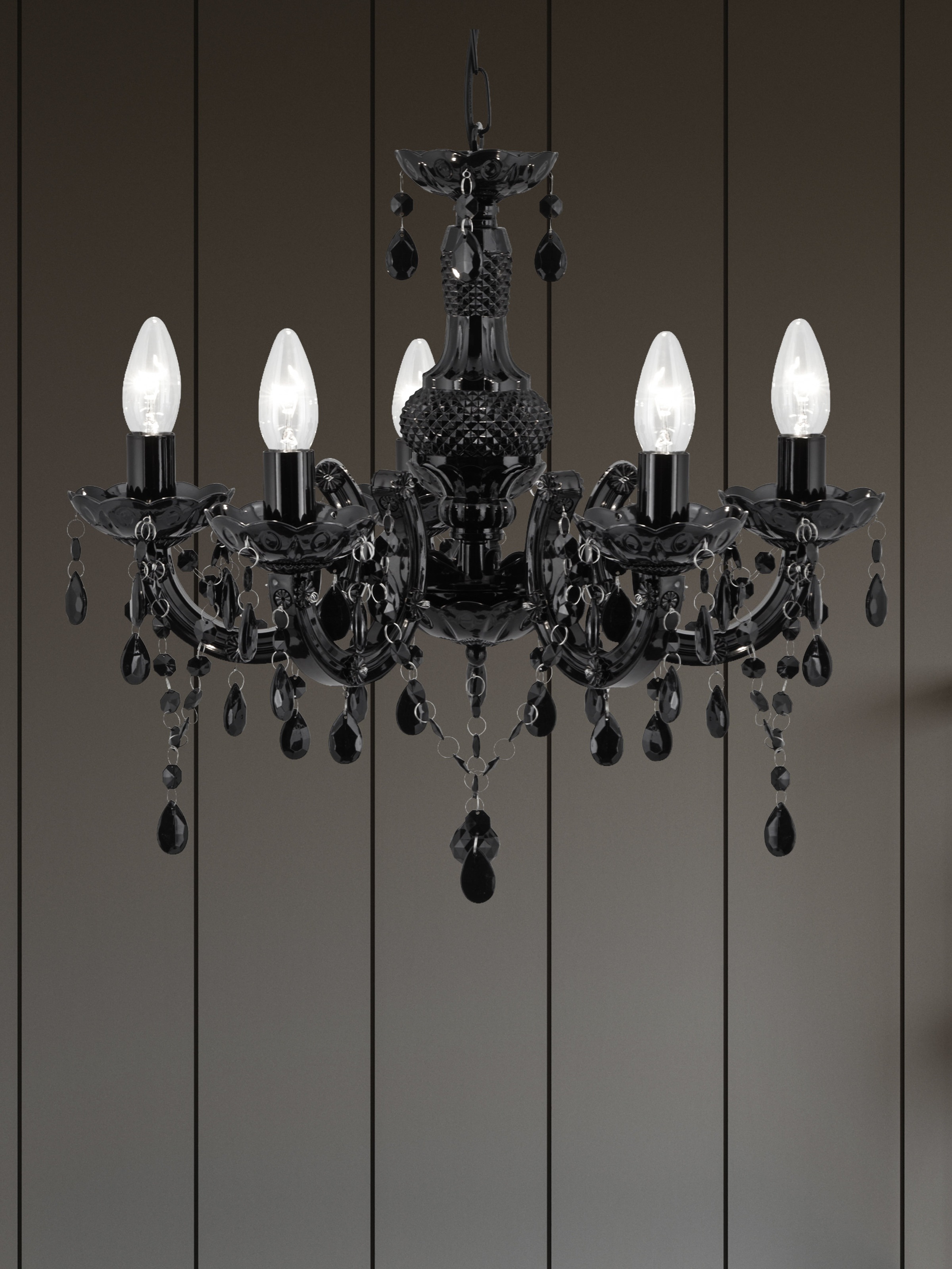 Searchlight Pendelleuchte »Marie Therese 5Lt Leuchte - Glas & Acryl« E14 1 Stk.