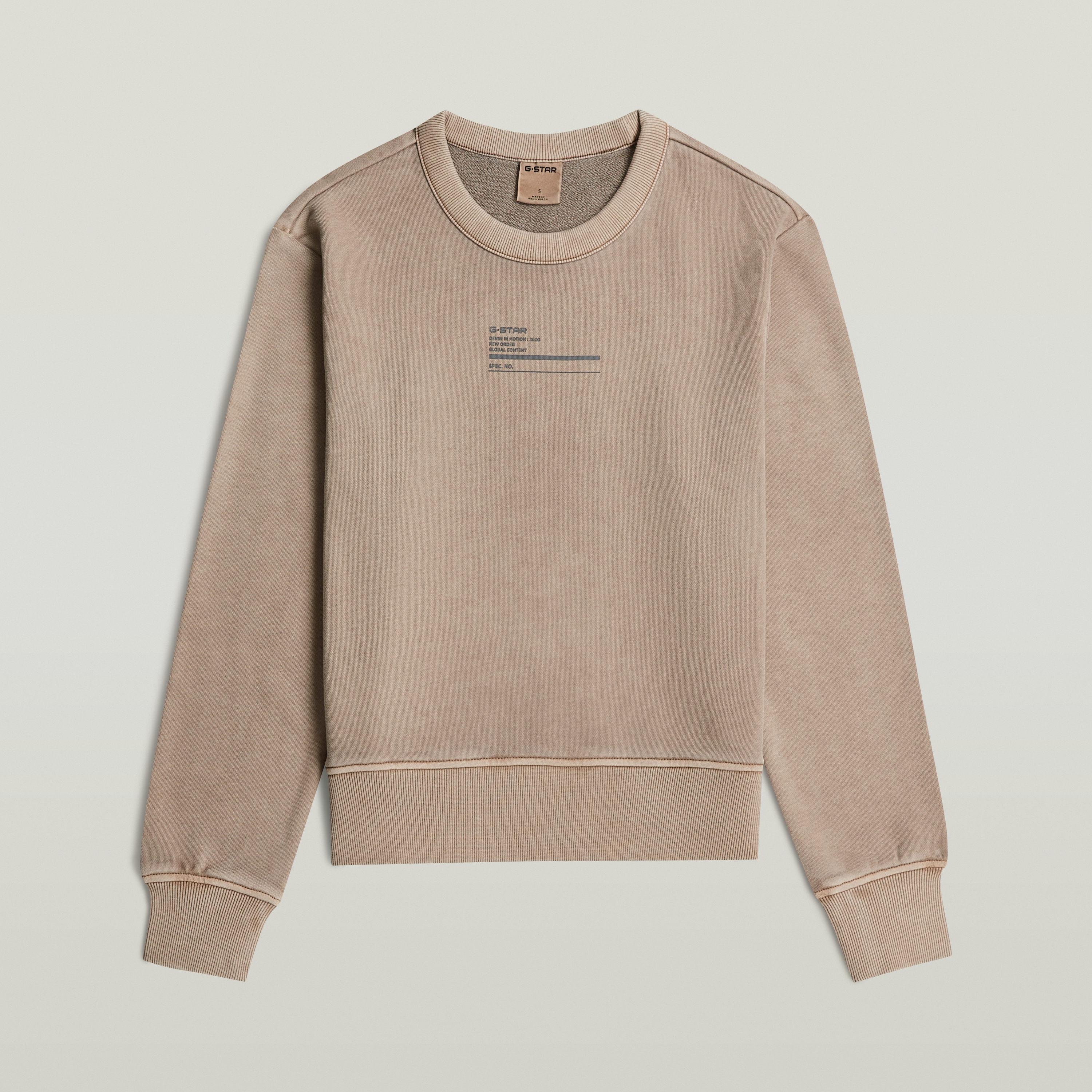 G-STAR Sweater "Regular Graphic Wmn", mit dezentem Print, Baumwollqualität