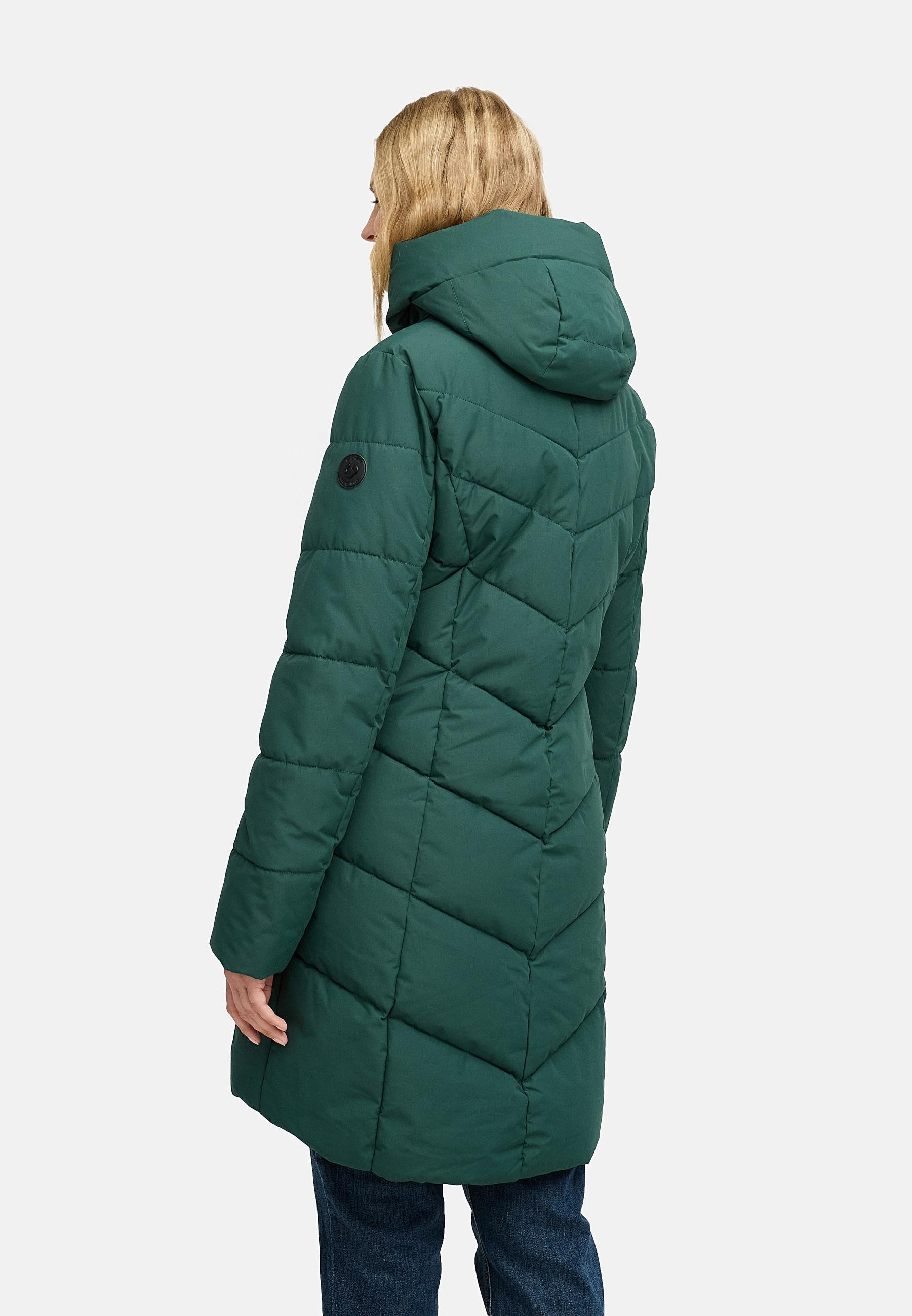 Ragwear Steppmantel »Natalin YOUMODO«, Warmer Damen Wintermantel mit V-Steppung und Kapuze