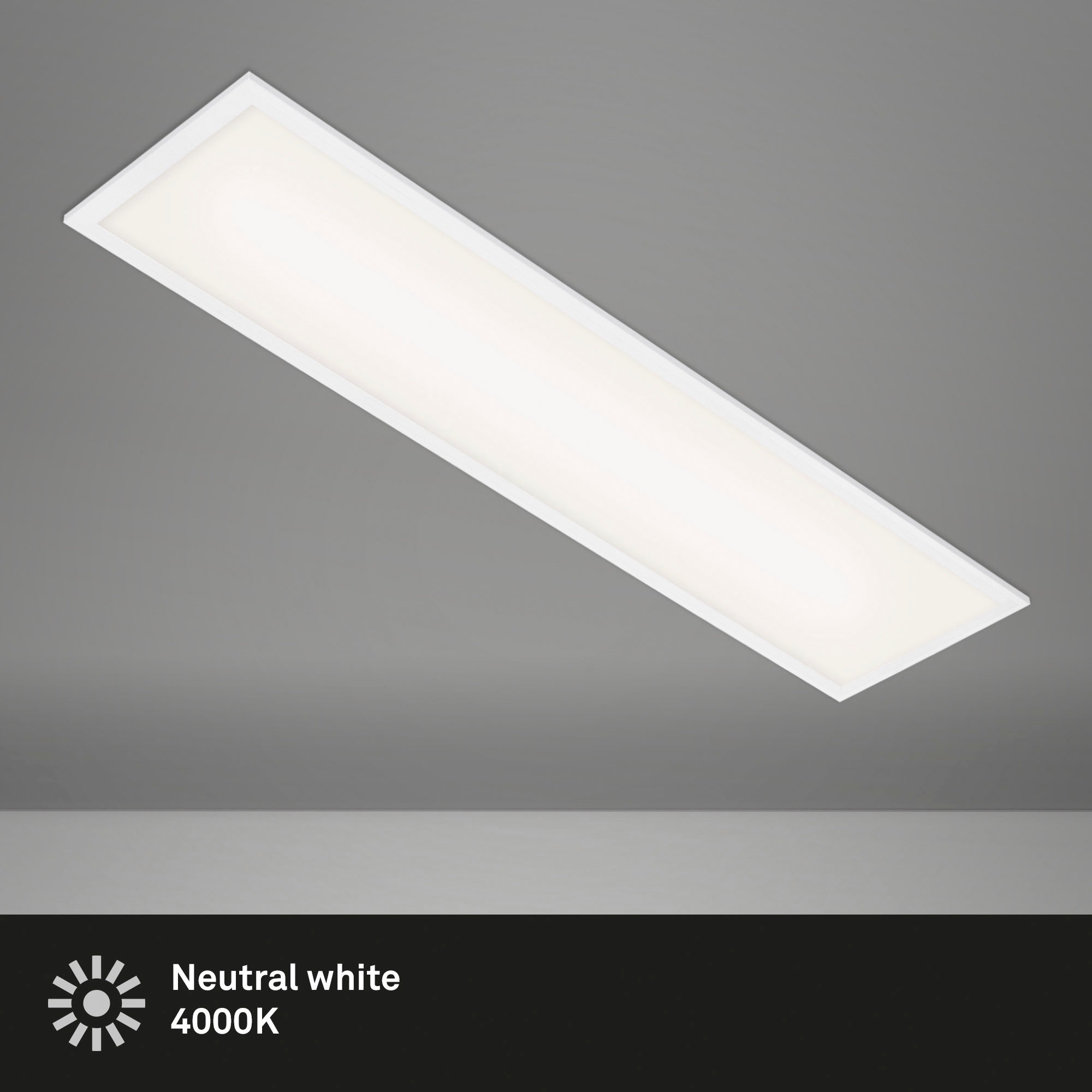 Briloner Leuchten LED Panel »7067016 Simple«, Leuchtmittel LED-Board | LED fest integriert, Deckenlampe, 100x25x6cm, Weiß, 22W, Wohnzimmer, Schlafzimmer, Küche