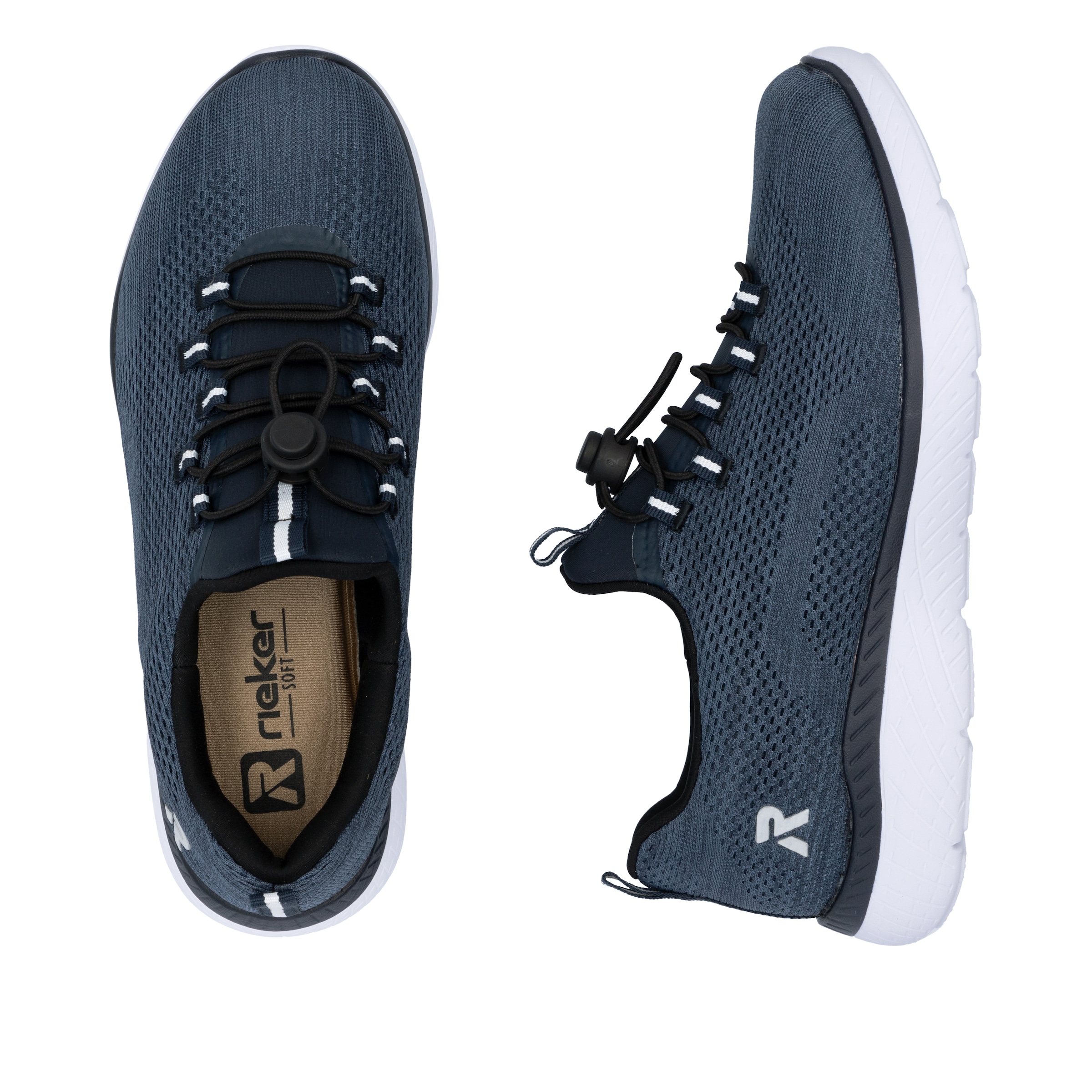 RIEKER Sport Slip-On Sneaker, Schlupfschuh, Halbschuh, Freizeitsneaker mit MemoSoft-Ausstattung