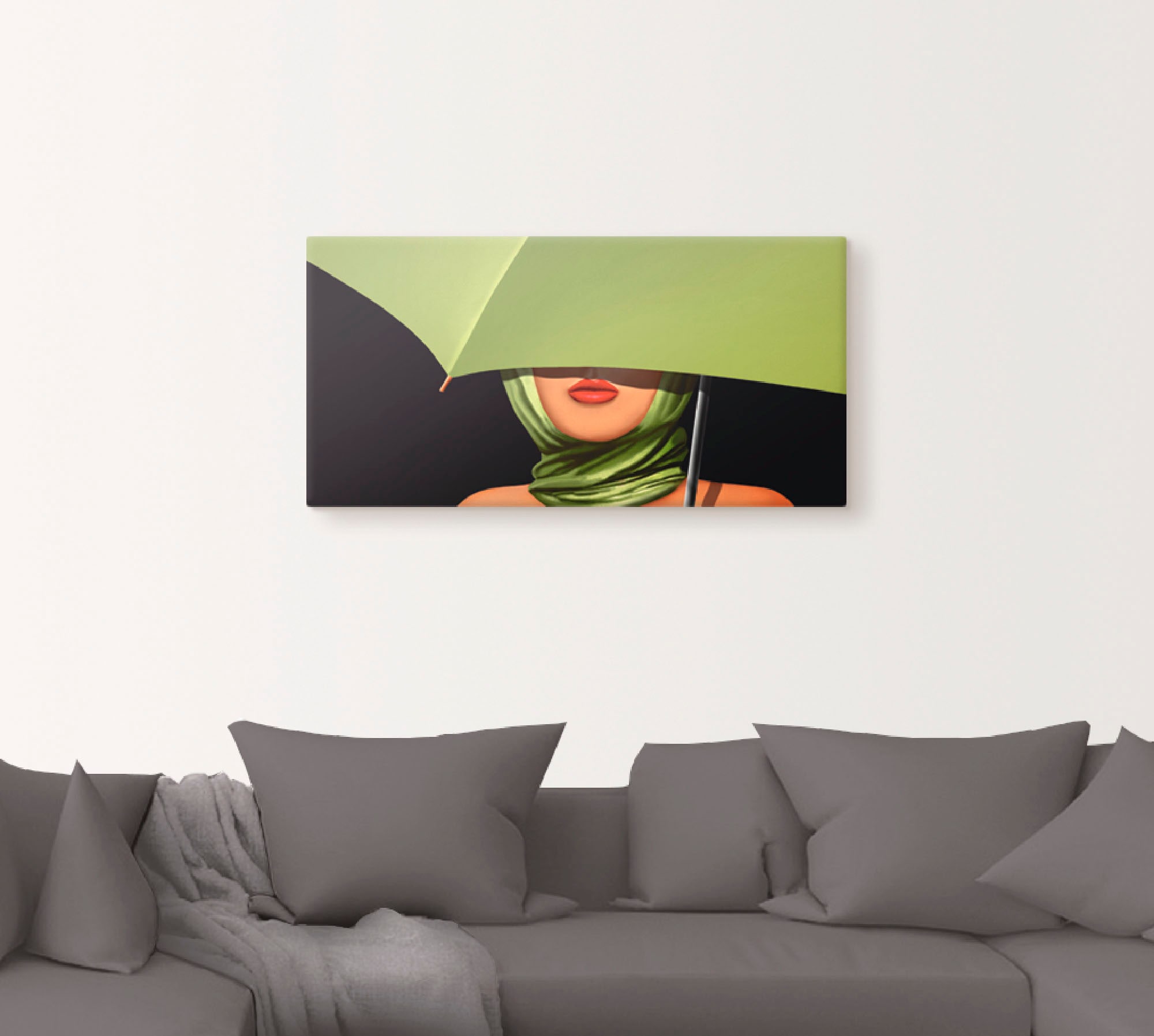 Artland Wandbild "Rote Lippen" Mode 1 Stk. tlg. auf Holzrahmen gespannt günstig online kaufen