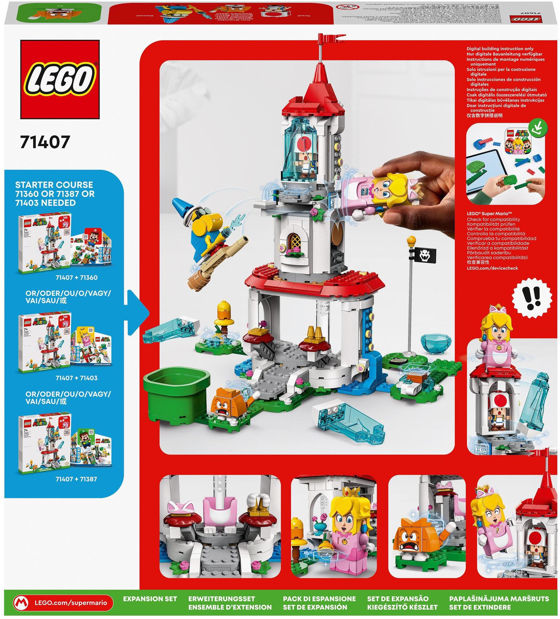 LEGO® Konstruktionsspielsteine »Katzen-Peach-Anzug und Eisturm – Erweiterungsset (71407)«, (494 St.), LEGO® Super Mario