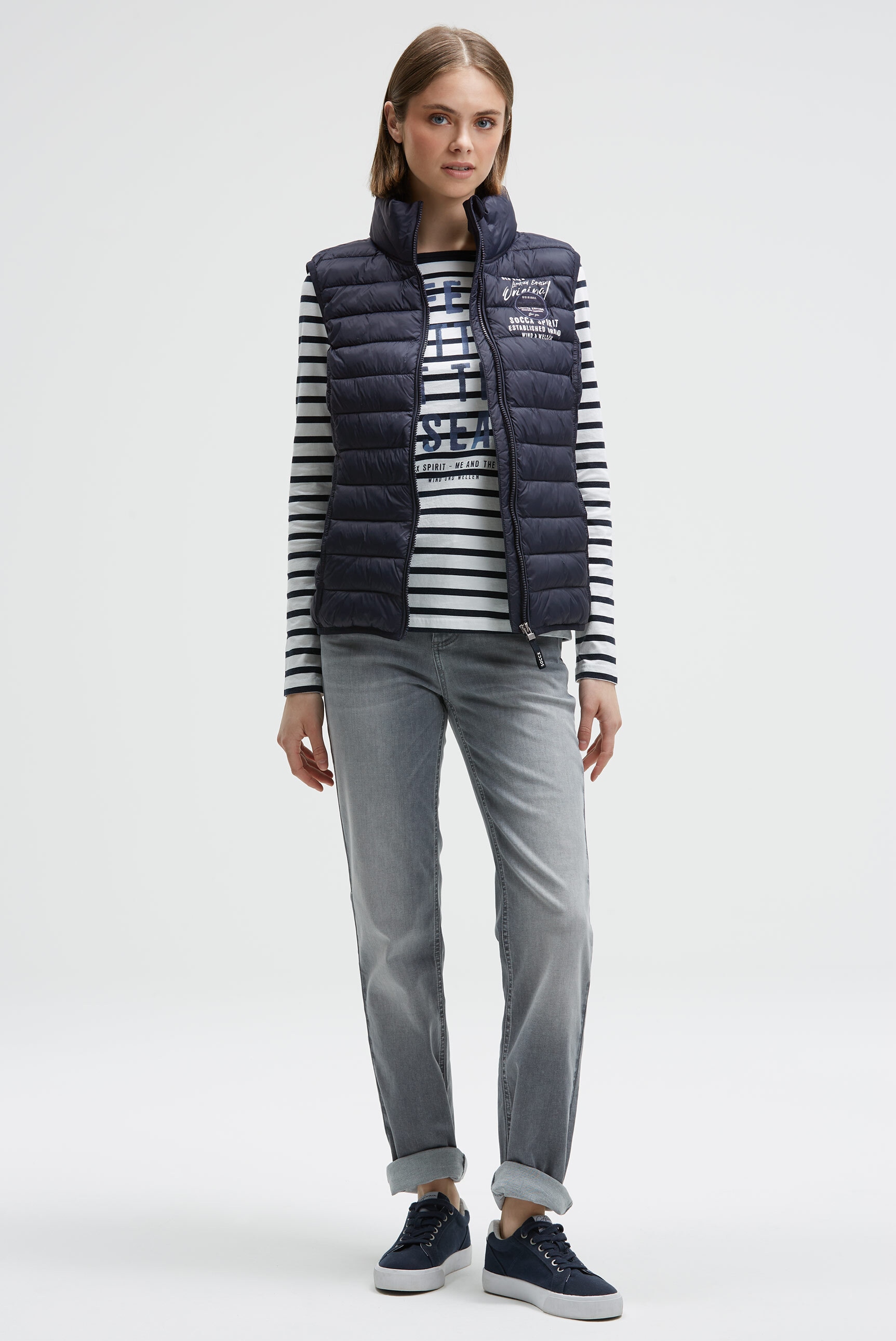 SOCCX Steppweste mit elastischem Saumabschluss