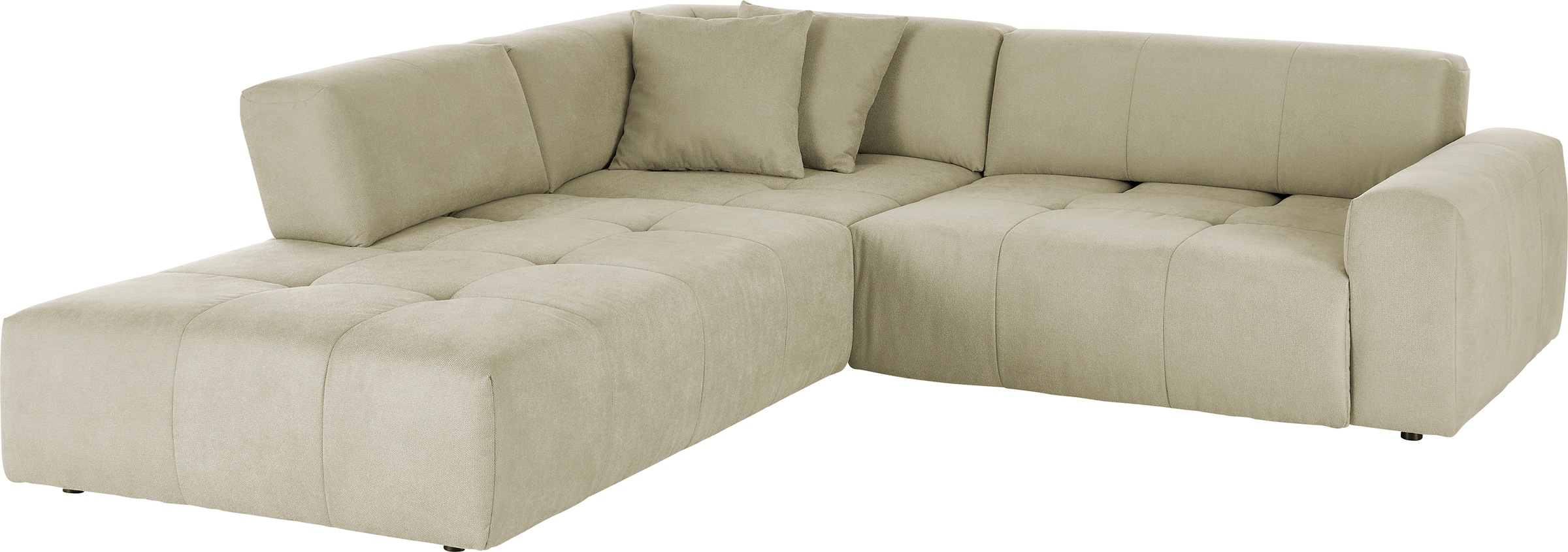 3C Candy Ecksofa »Yoshy Komfortsofa, bequem und modern, hochwertige Verarbeitungsdetails«, Zwei verschiedene Sitztiefen durch verstellbare Rückenlehne, L-Form