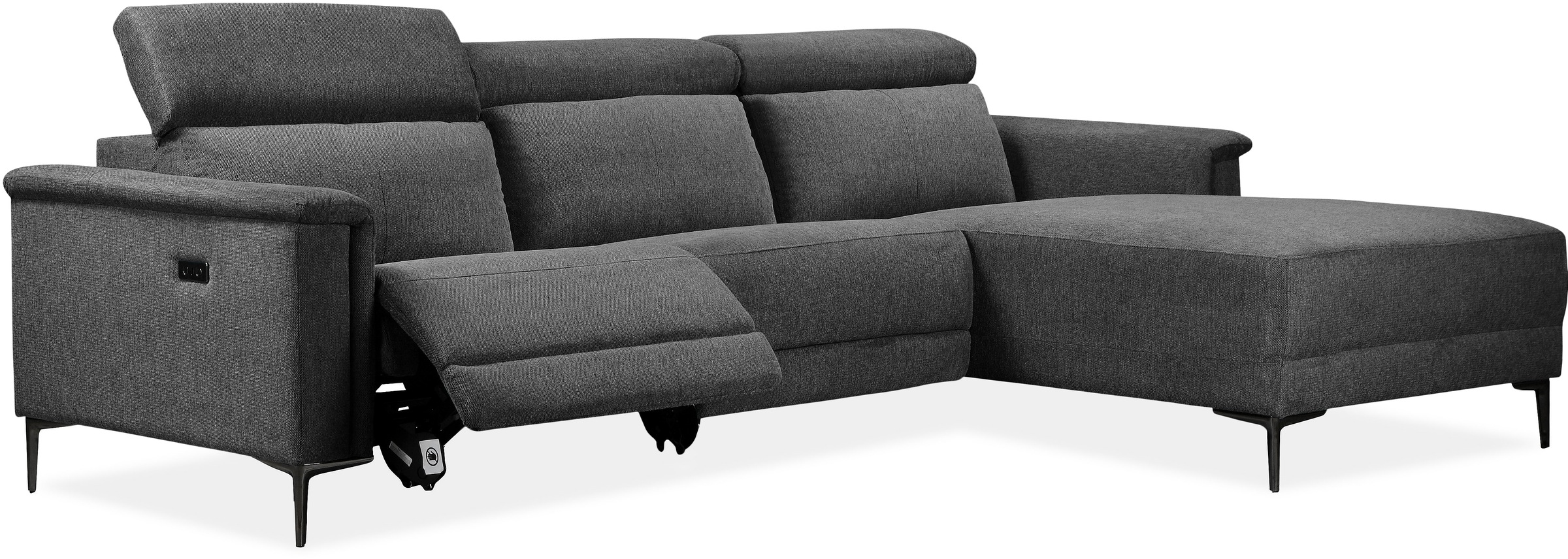 Places of Style Ecksofa Lund, mit man. o. elektr. Relaxfunktion und USB/ Kopfteilverstellung