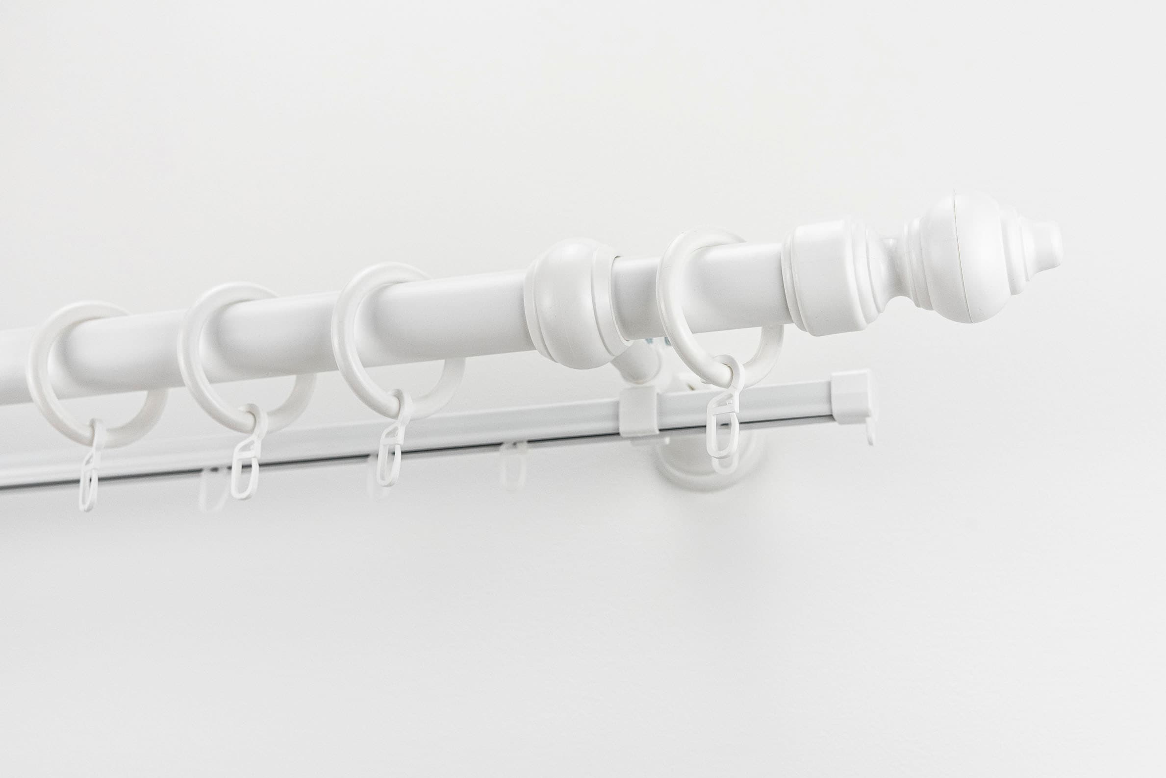 GARESA Gardinenstange "STANDARD" Ø 28 mm 2 läufig-läufig Wunschmaßlänge Vor günstig online kaufen