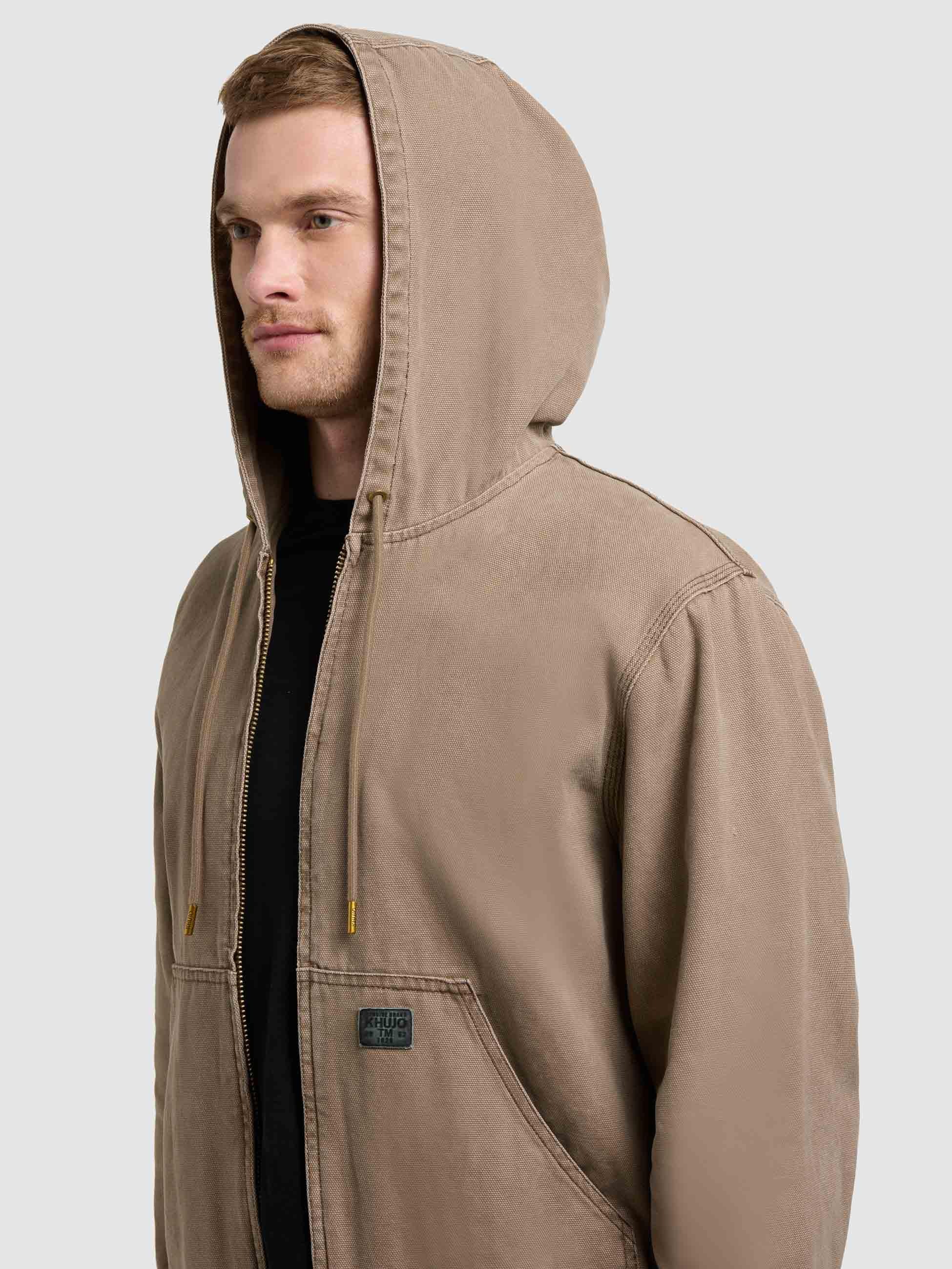 khujo Outdoorjacke »Rhiis« mit Kapuze Herren Übergangsjacke im Denim-Look