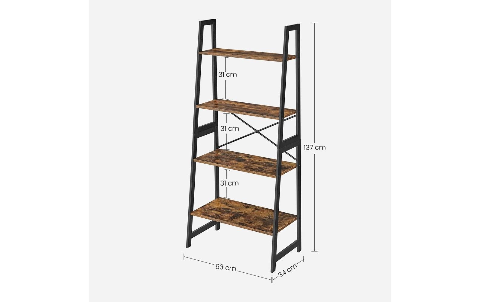 VASAGLE Bücherregal »mit 4 Ablagen«