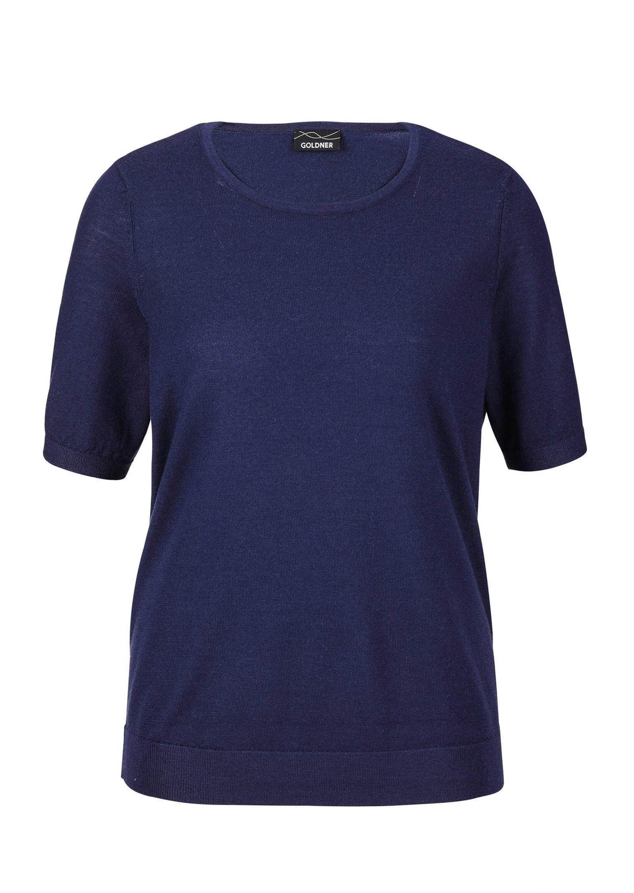 GOLDNER "Klassisches Merinowollshirt, Rundhals" Rippenbündchen