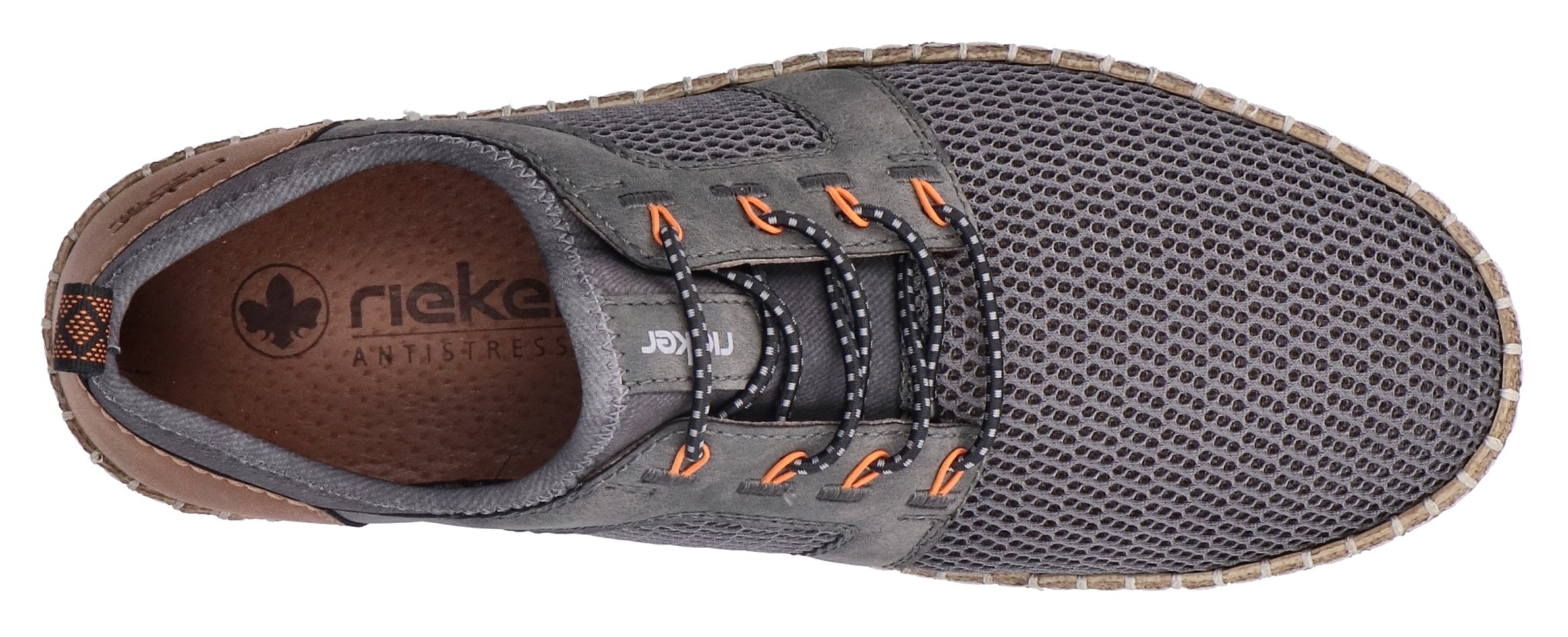 Rieker Slip-On Sneaker, Schlupfschuh, Slipper, Freizeitschuh, elastischer Einstieg, Gummizug