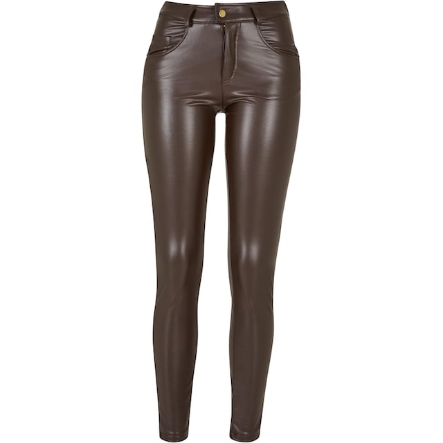 tlg.) bestellen Synthetic Pants«, Jerseyhose Ladies (1 »Damen online | Mid Waist BAUR Leather URBAN CLASSICS