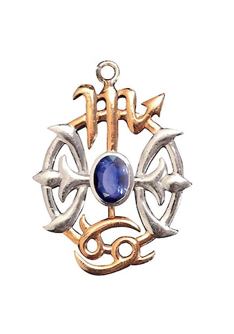 Amulett »Amulett Anhänger Briar Edelsteine mit Iolith Wikingerkompass«