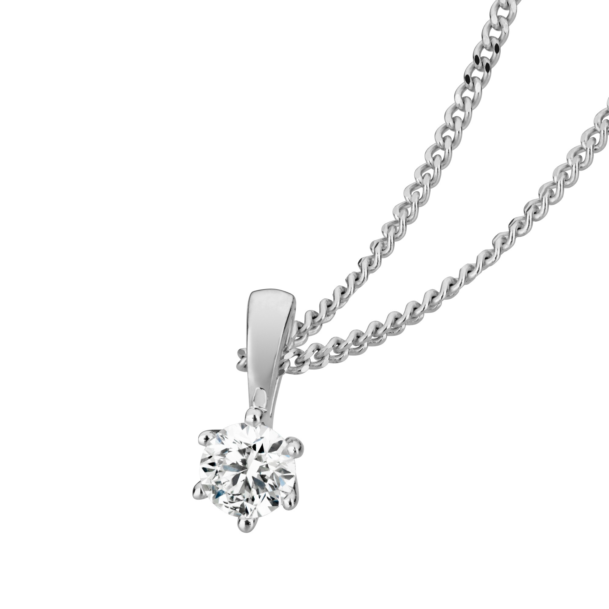 Orolino Kette mit Anhänger »750/- Weißgold 1 Brillant 0,25 ct.«
