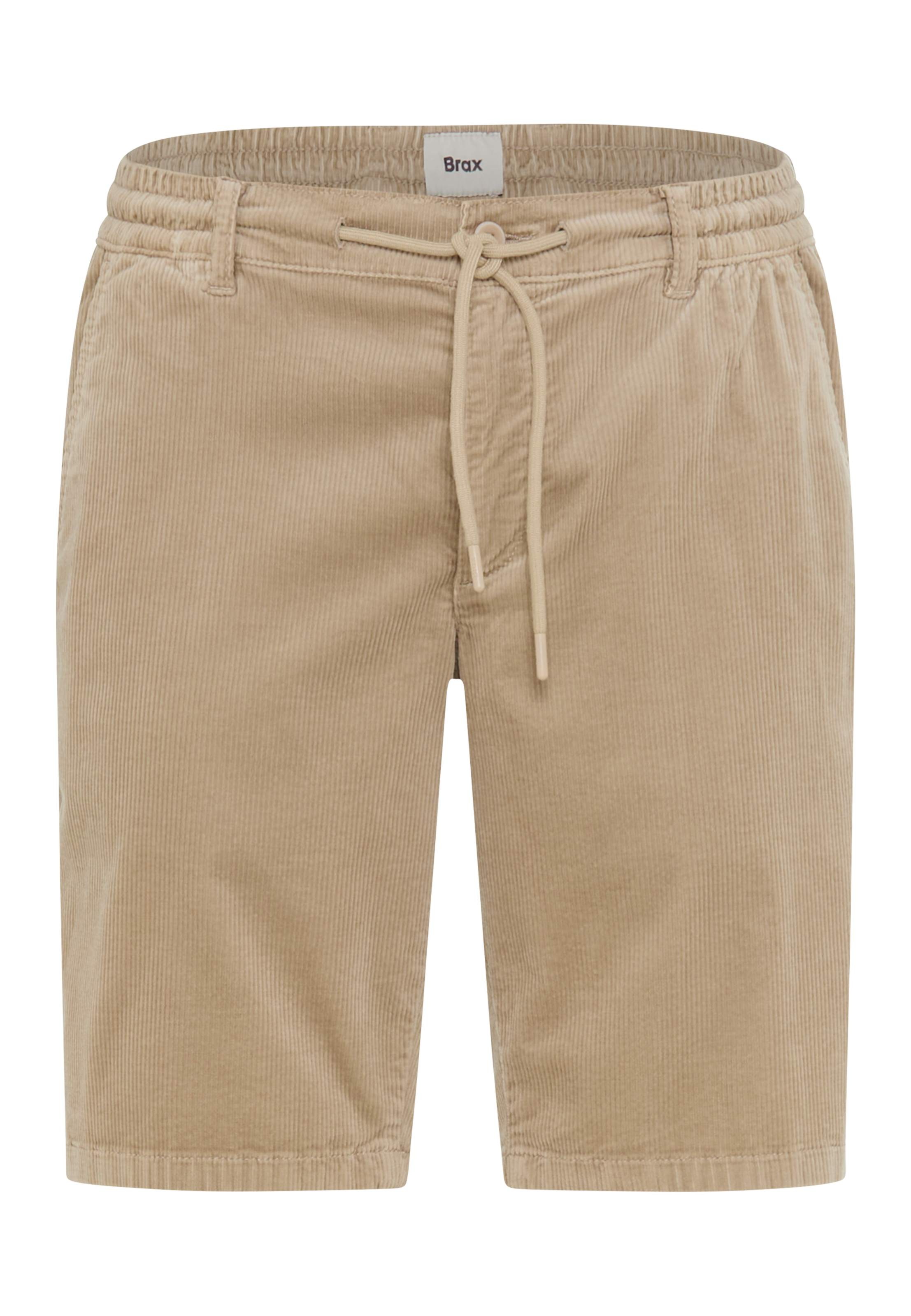 Bermudas BRAX "Style BALU", Herren, Gr. 44, Normalgrößen, beige, Web, 51% Baumwolle, 32% Lyocell, 14% Viskose, 3% Elasthan, Hosen Bermudas