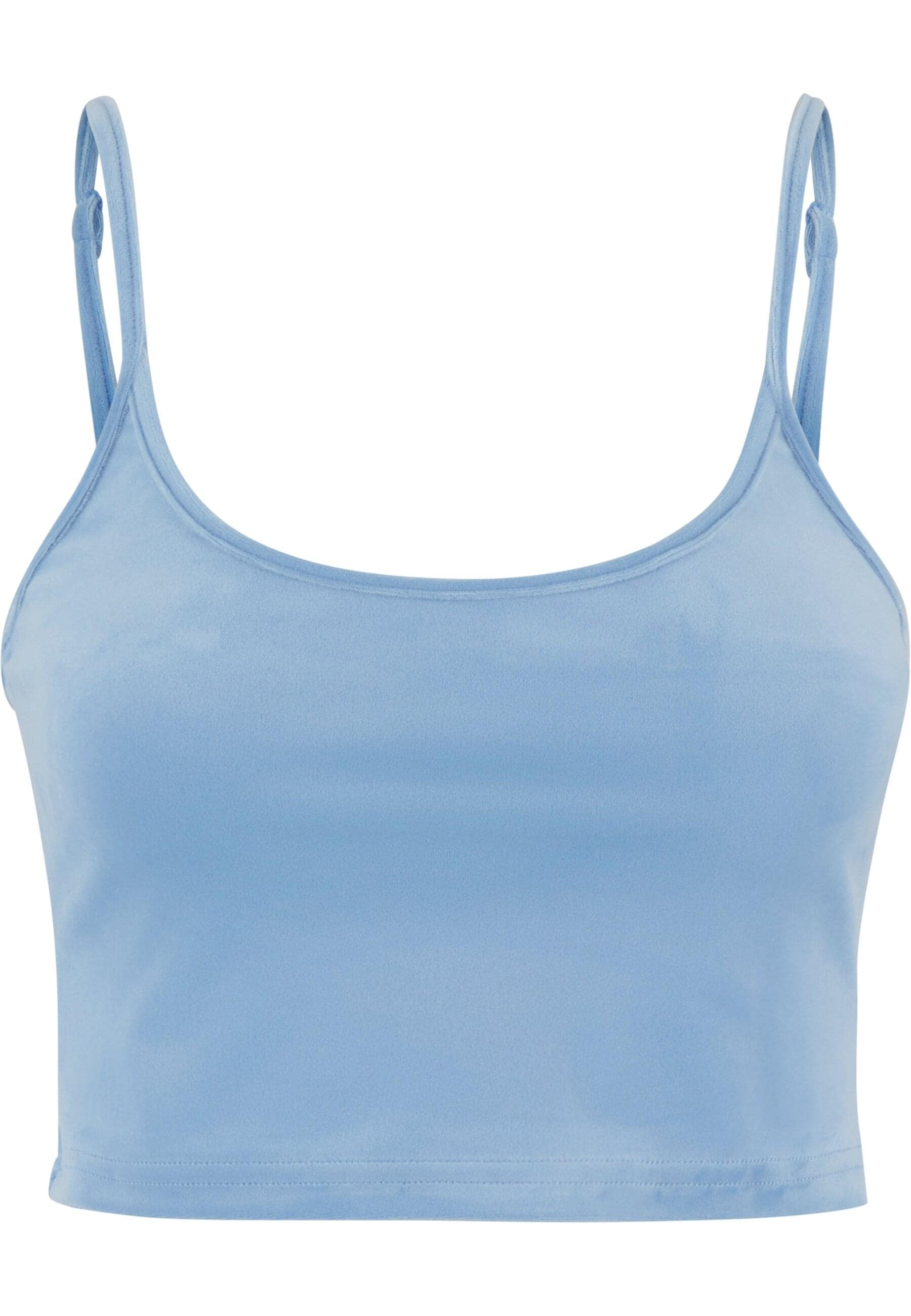 URBAN CLASSICS Muskelshirt "Urban Classics Ladies Short Velvet Top" 1 Stk. günstig online kaufen