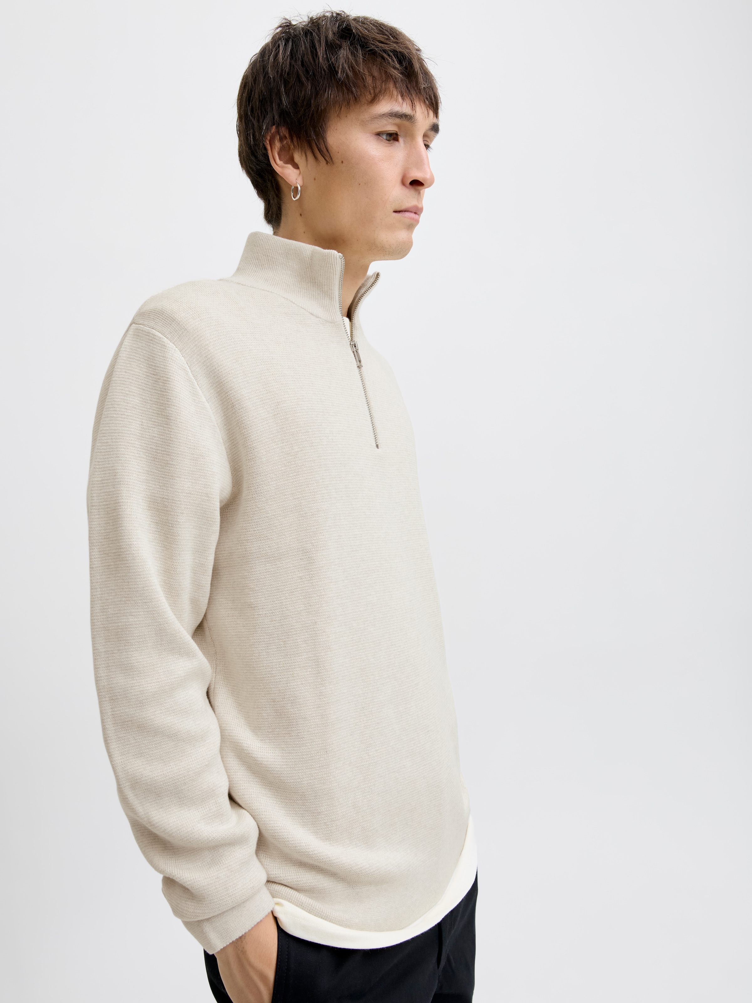 Jack & Jones Troyer "JPRBLAMILANO STITCH KNIT HALF ZIP SN", mit kurzem Reiß günstig online kaufen