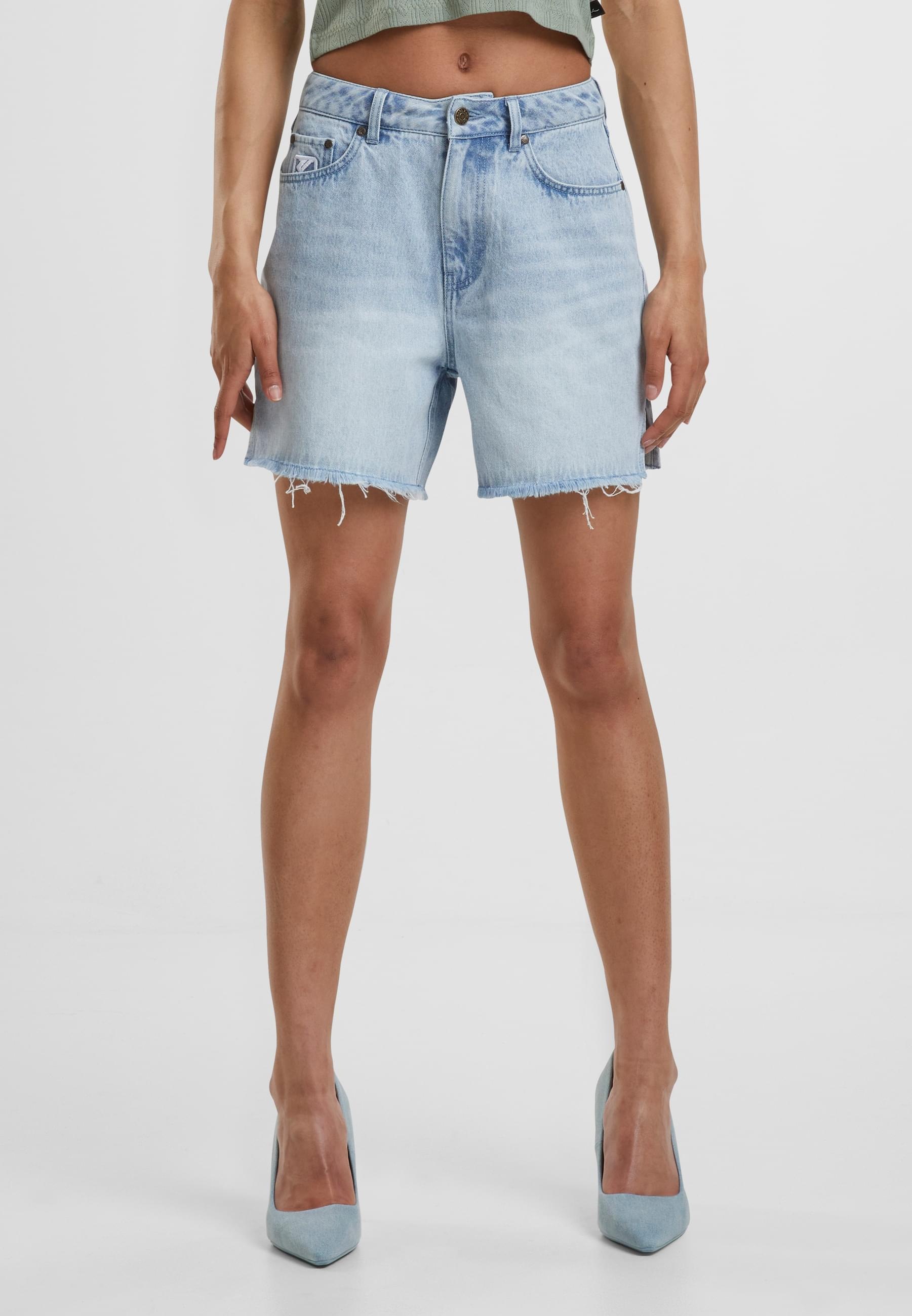 Karl Kani Shorts »Karl Kani Damen Karl Kani OG Slit Denim Shorts«, (1 tlg.)