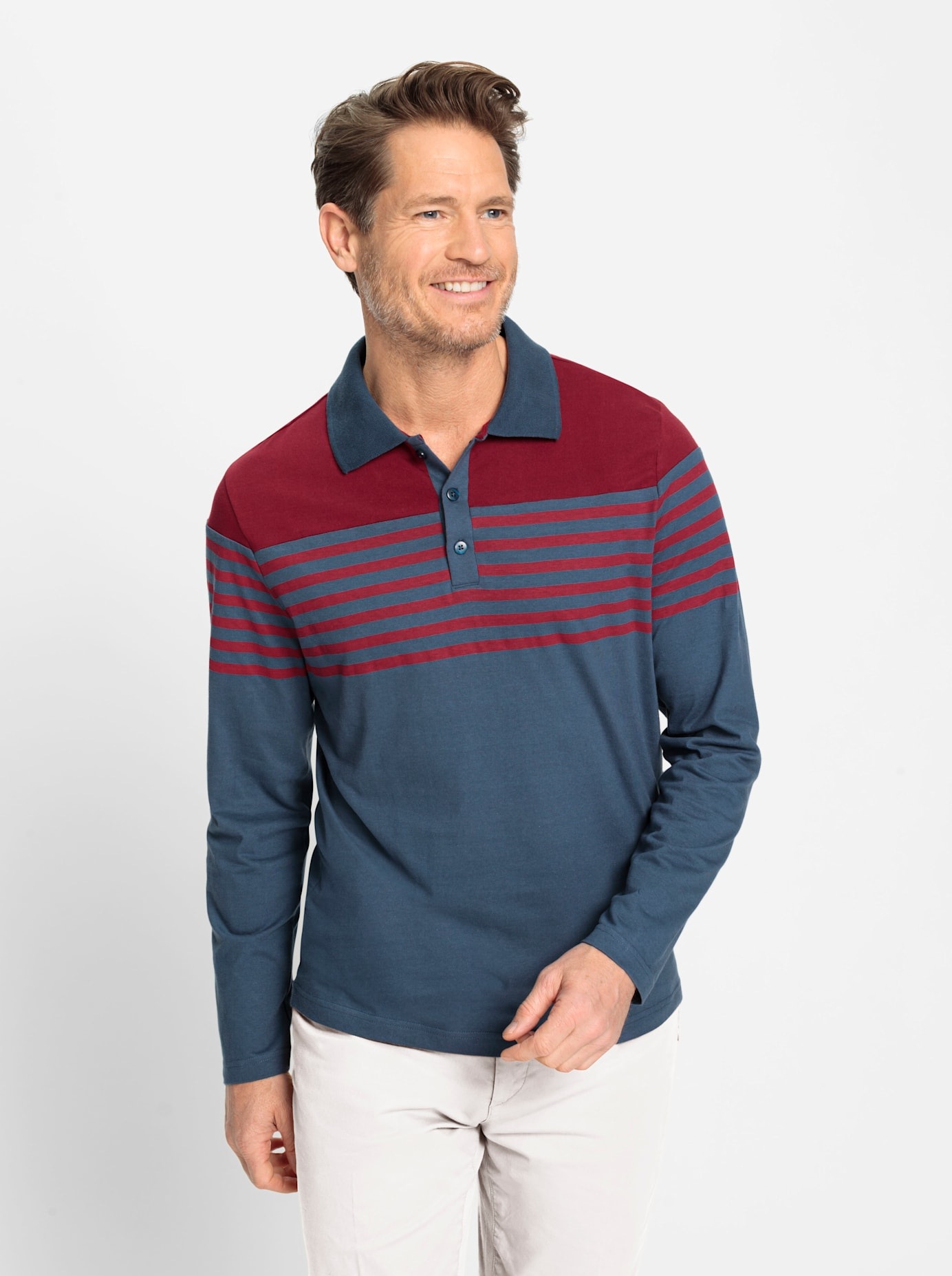 Langarm-Poloshirt "Langarm-Shirt" 1 Stk. tlg. günstig online kaufen