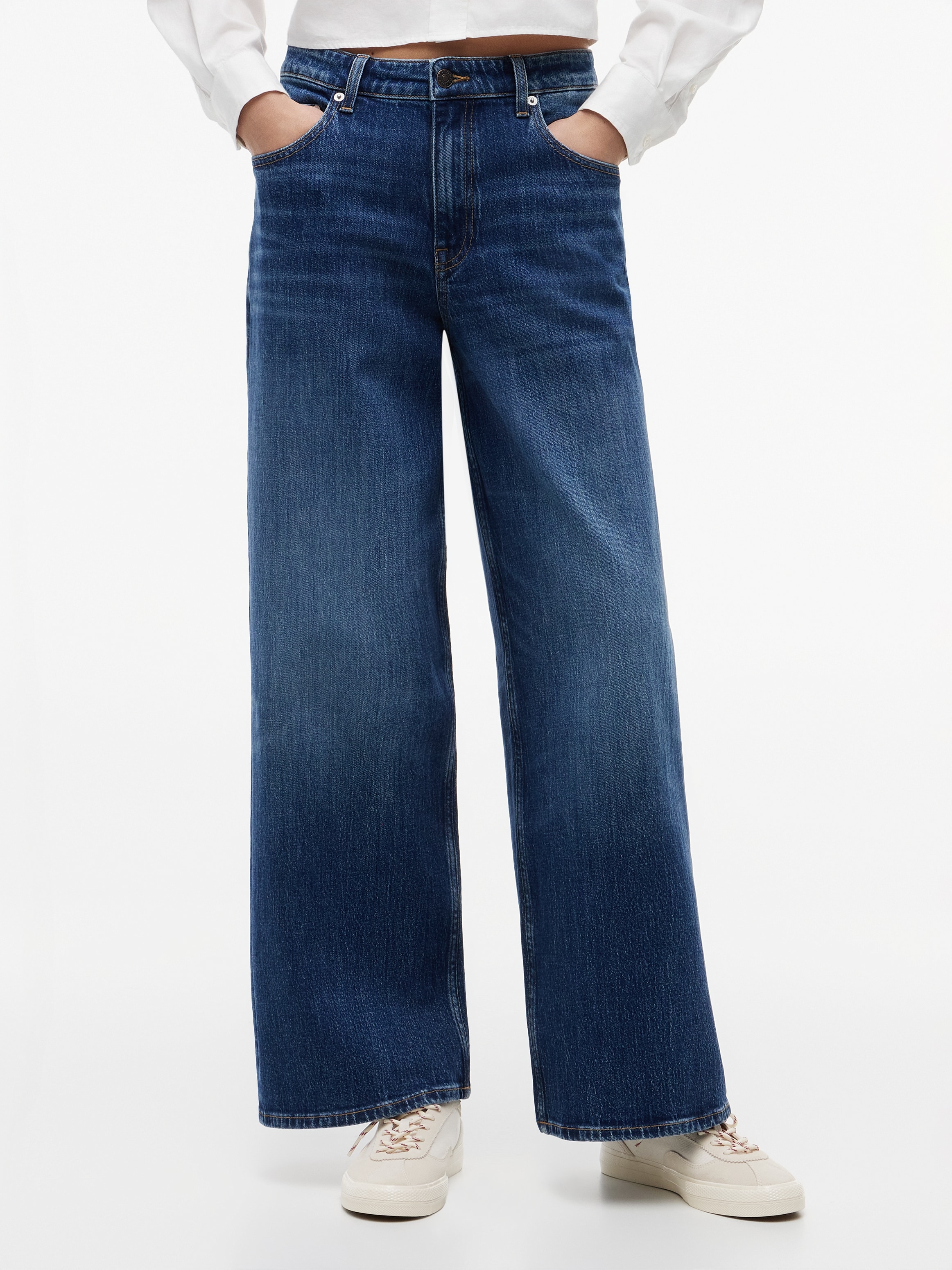 Tommy Jeans Loose-fit-Jeans "CHARLIE MR LOOSE W" Denim mit Leinen, loose fit, teil-elastisches Bündchen
