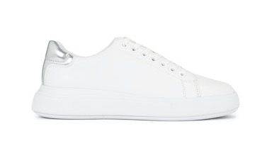 Calvin Klein Plateausneaker "RAISED CUPSOLE LACE UP LTH BT", silberfarbenem günstig online kaufen