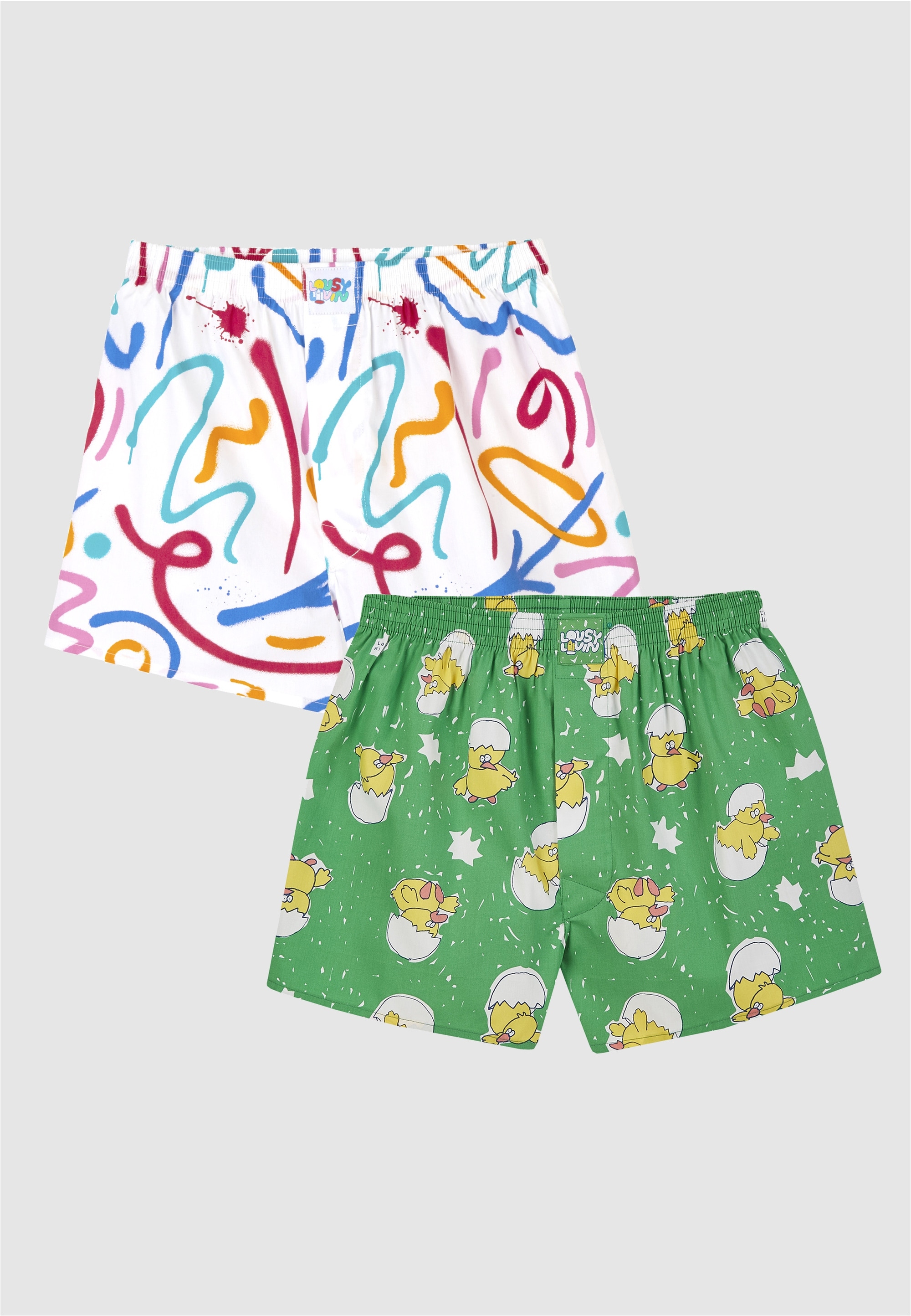 Lousy Livin Boxershorts "Kueken & Lines", mit buntem Design