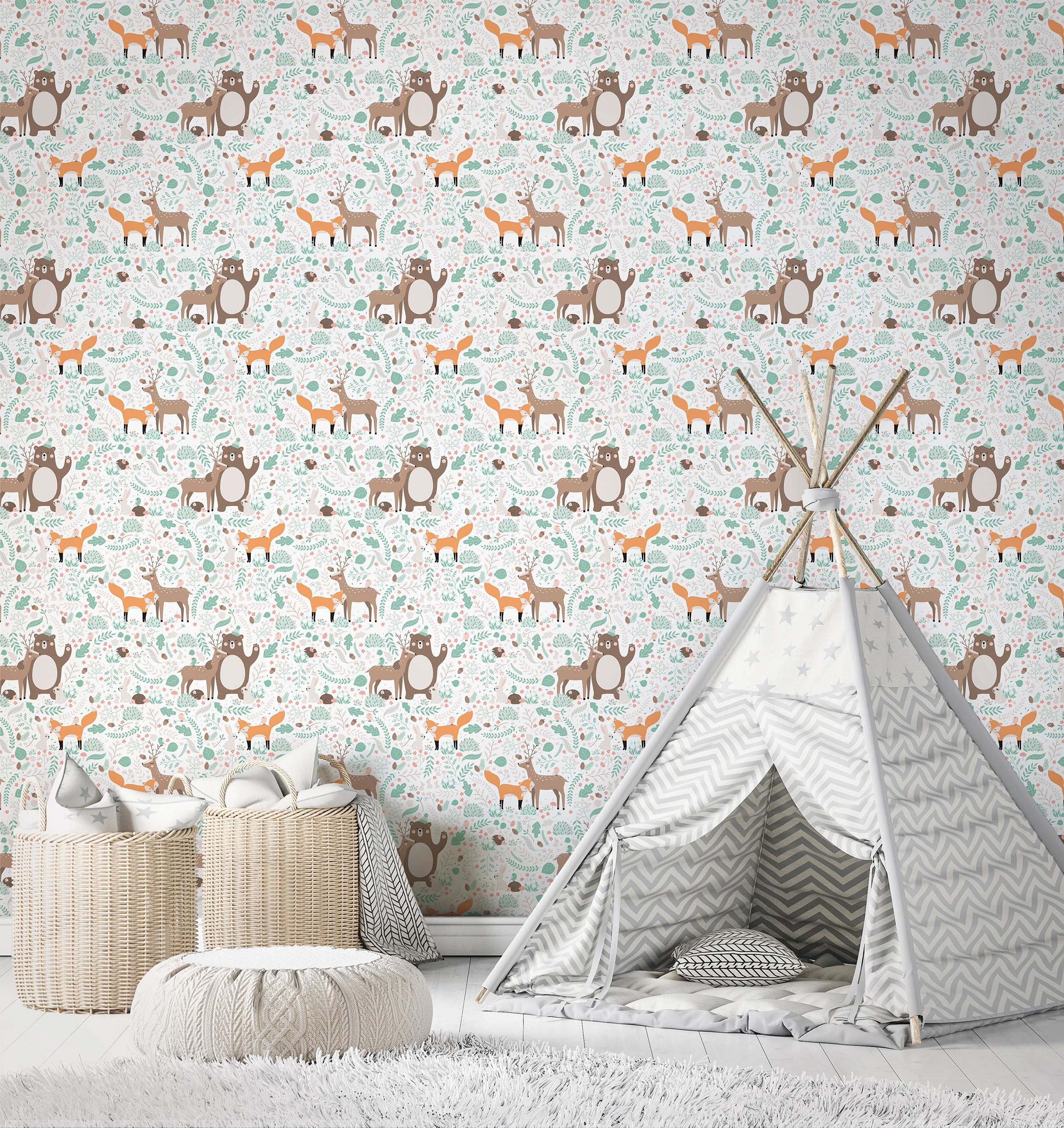 Marburg Kindertapete, Motiv-matt, Tiere, moderne Tapete für Wohnzimmer Schlafzimmer Küche