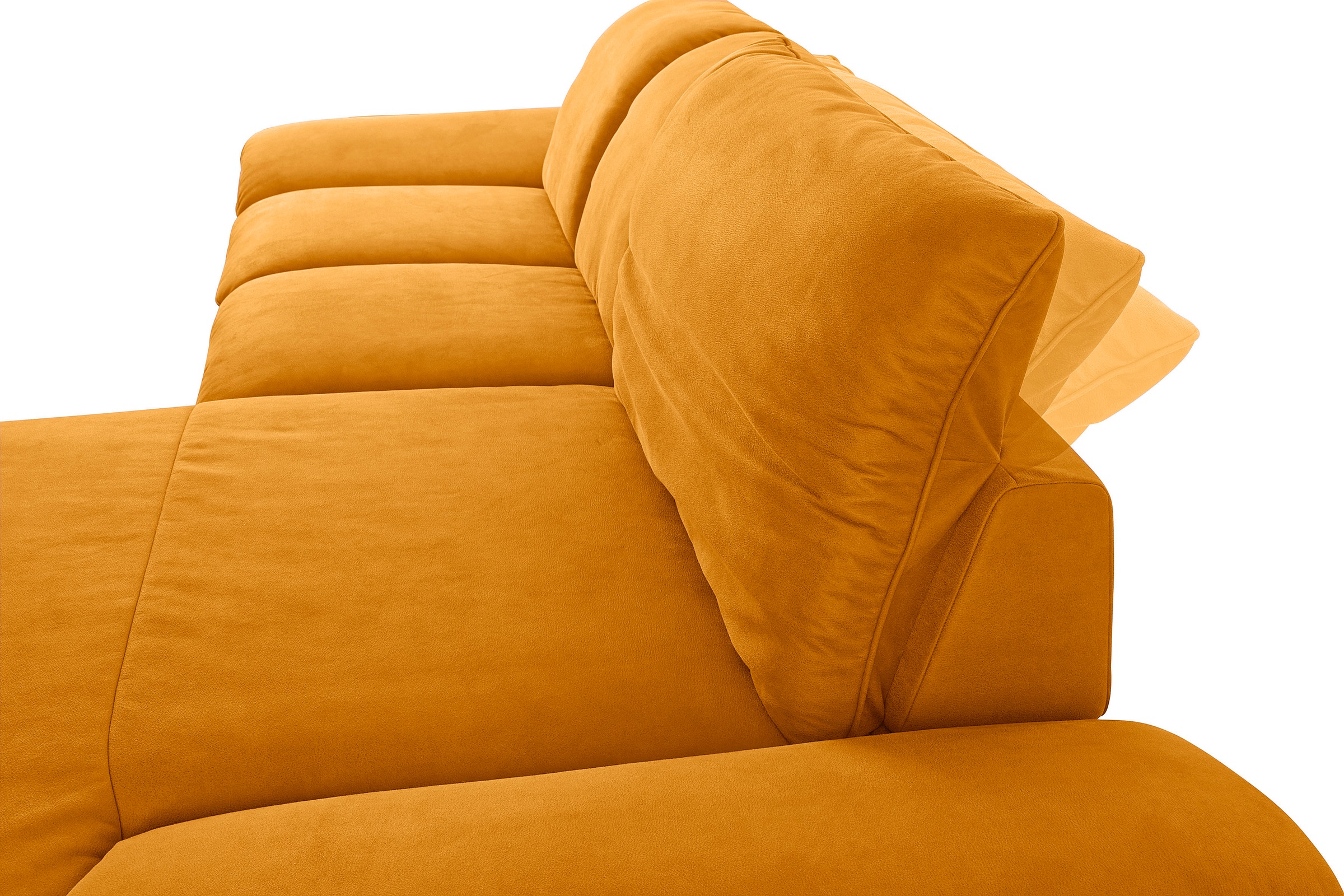 W.SCHILLIG Ecksofa »enjoy&MORE, Designsofa, elegant und bequem, L-Form«, mit Sitztiefenverstellung, Füße silber matt, Breite 310 cm
