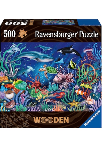 Puzzle »Wooden, Unten im Meer«