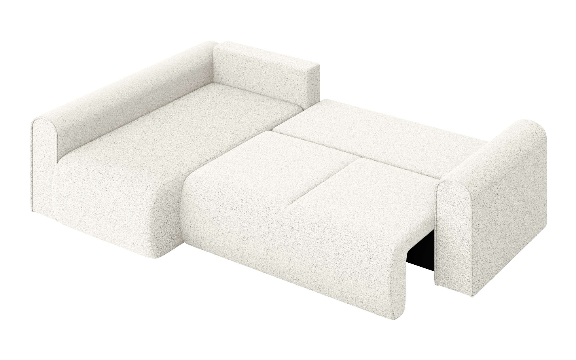 INOSIGN Ecksofa »Zacharia wahlweise Schlafsofa mit Bettkasten, B/T/H 250/166/86 cm«, L-Form mit Wellenunterfederung, Ottomane rechts oder links bestellbar