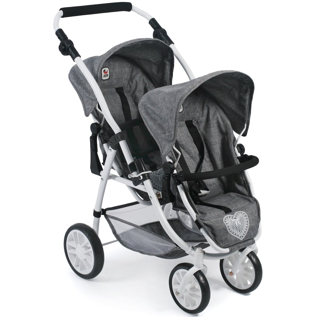 CHIC2000 Puppen-Zwillingsbuggy »Vario, Jeans Grey«