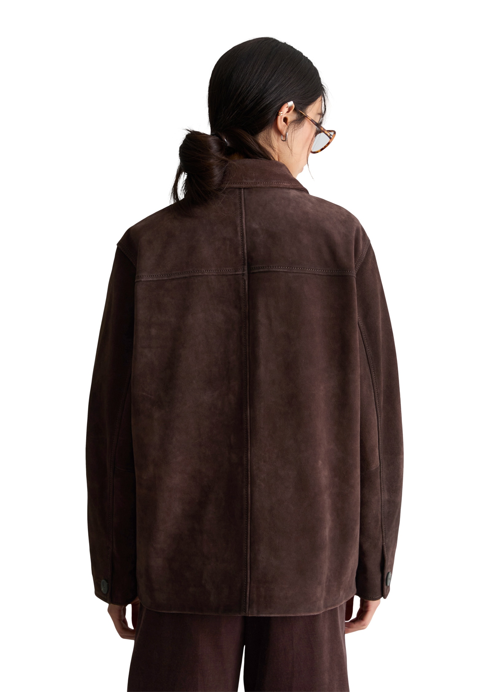Marc O'Polo DENIM Lederjacke »aus hochwertigem Rinderspaltleder«