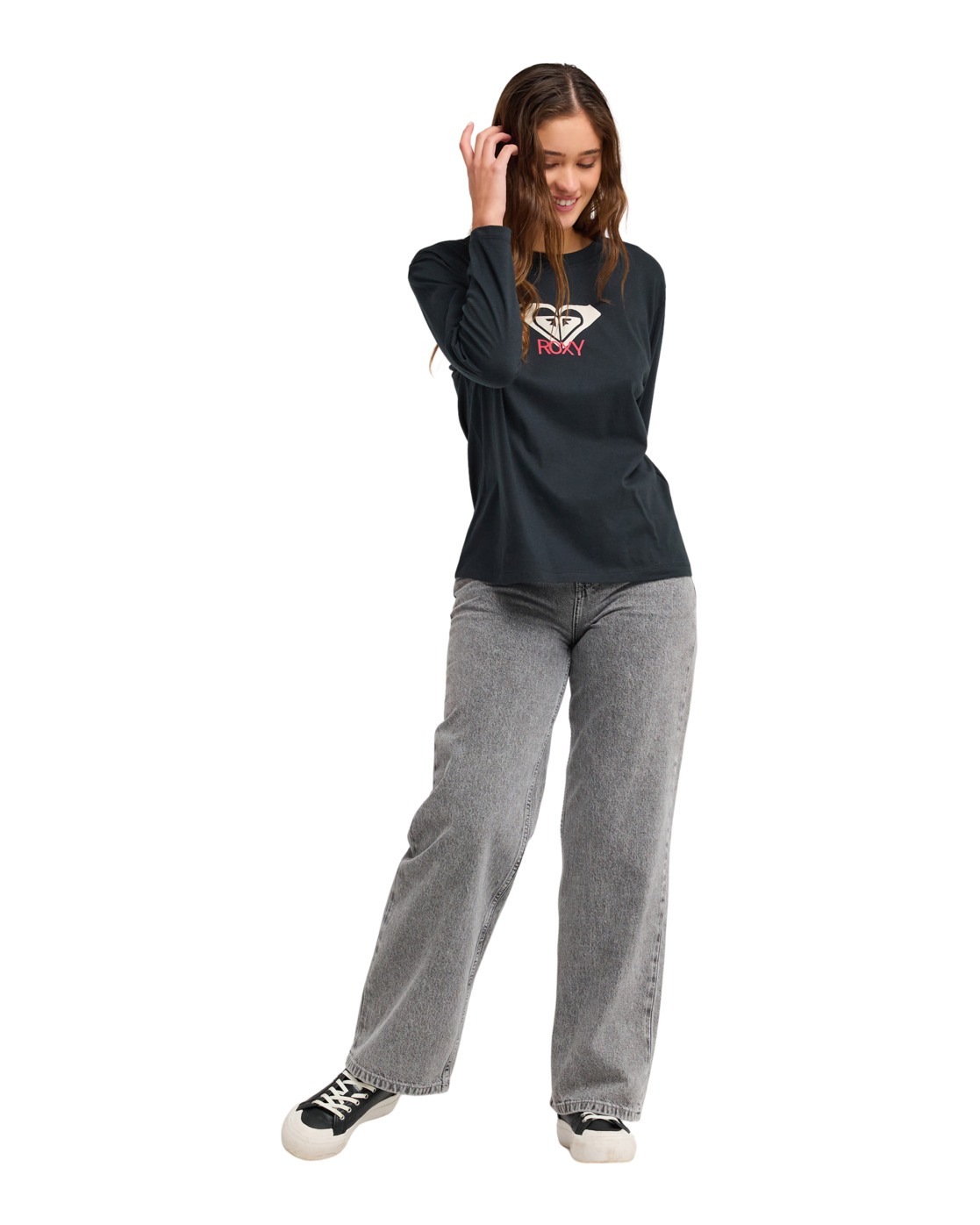 Roxy Hangloose Art Damen Langarmshirt Anthrazit Gr. L 3