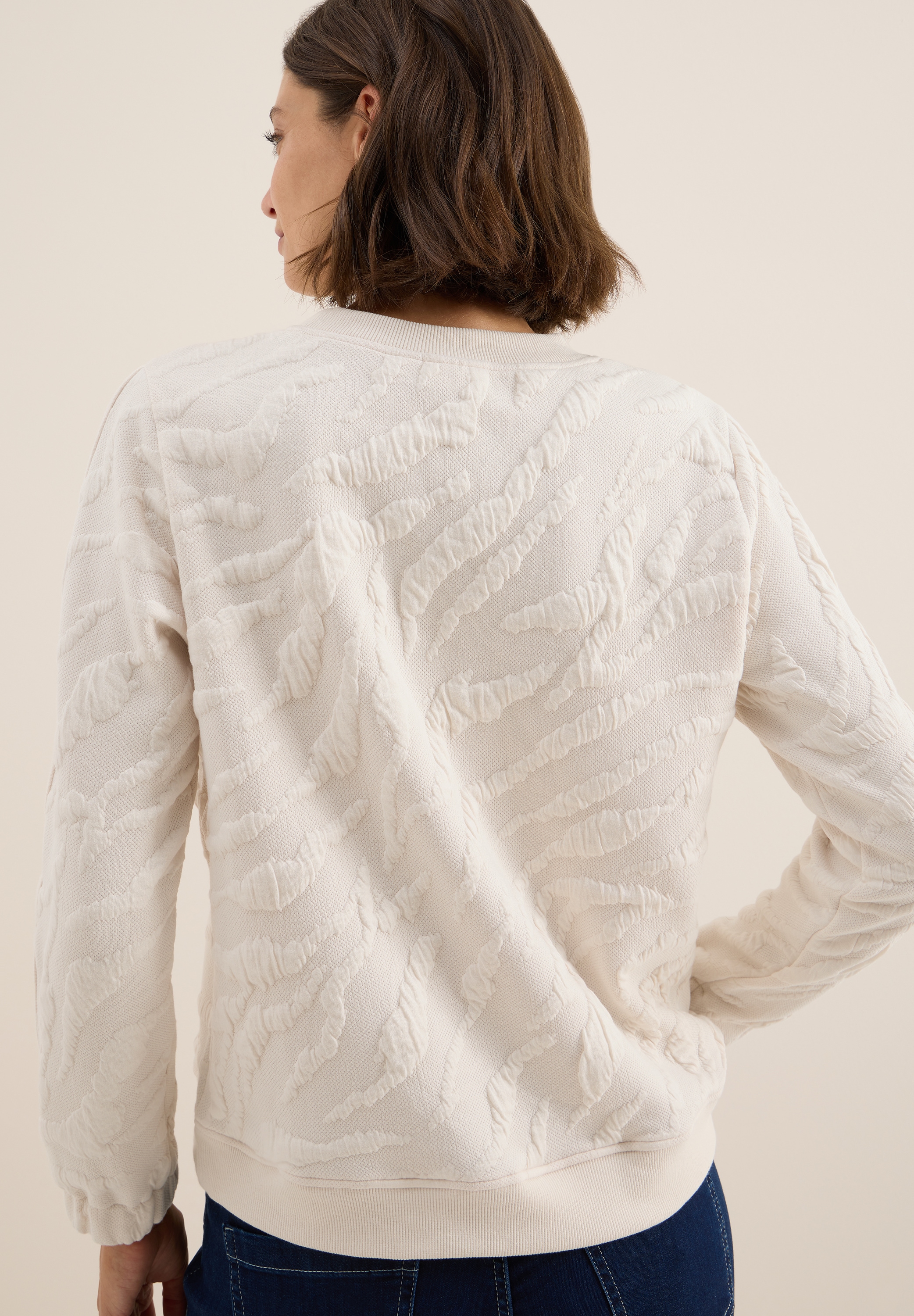 Cecil Sweatshirt, mit Zebra Strukturmuster