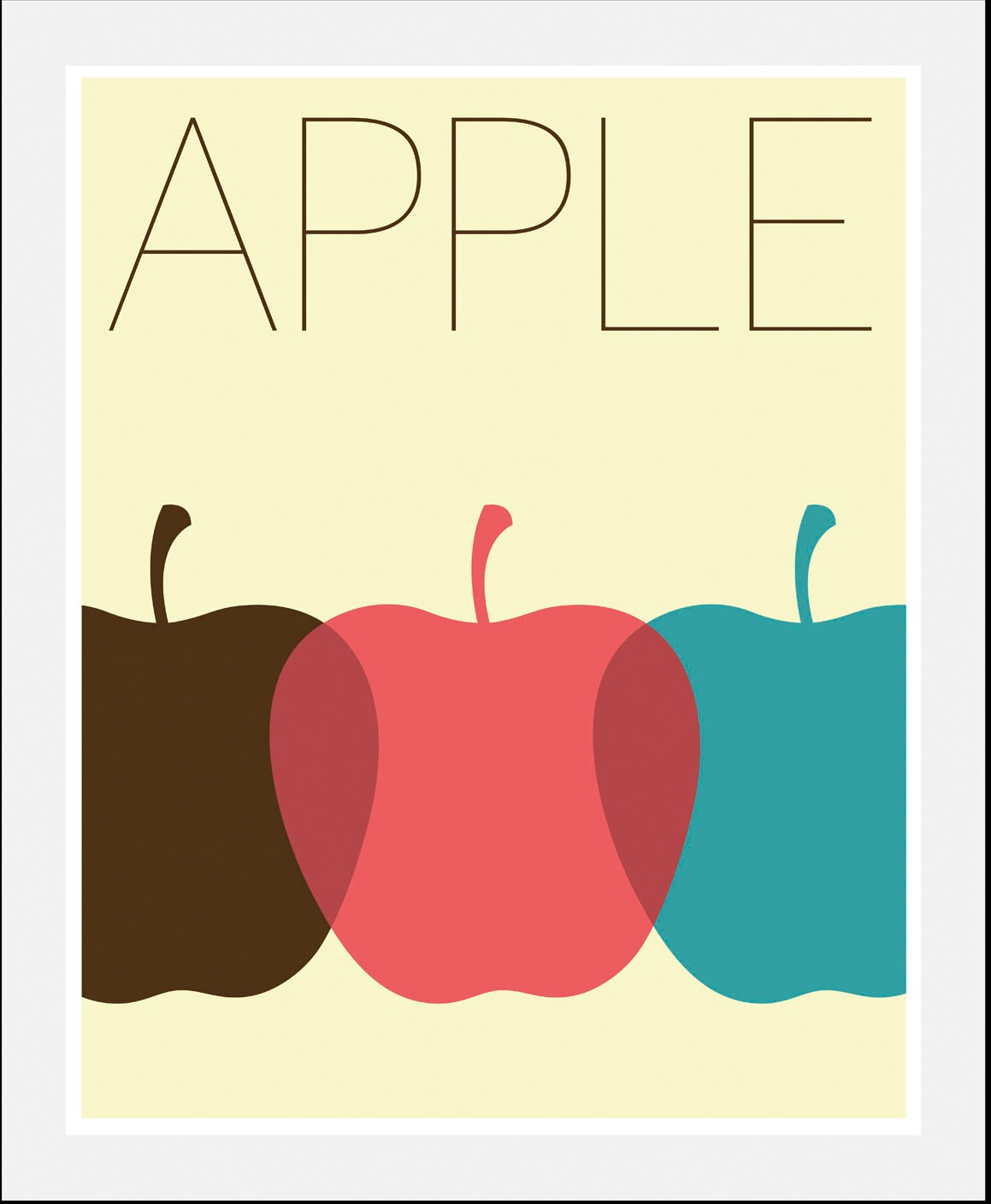 queence Bild »Elias«, Obst-Obst Bilder-Essen-Lebensmittel-Kunst-Schriftzug, (1 St.), HD Premium Poster-Druck inkl. Holzrahmen