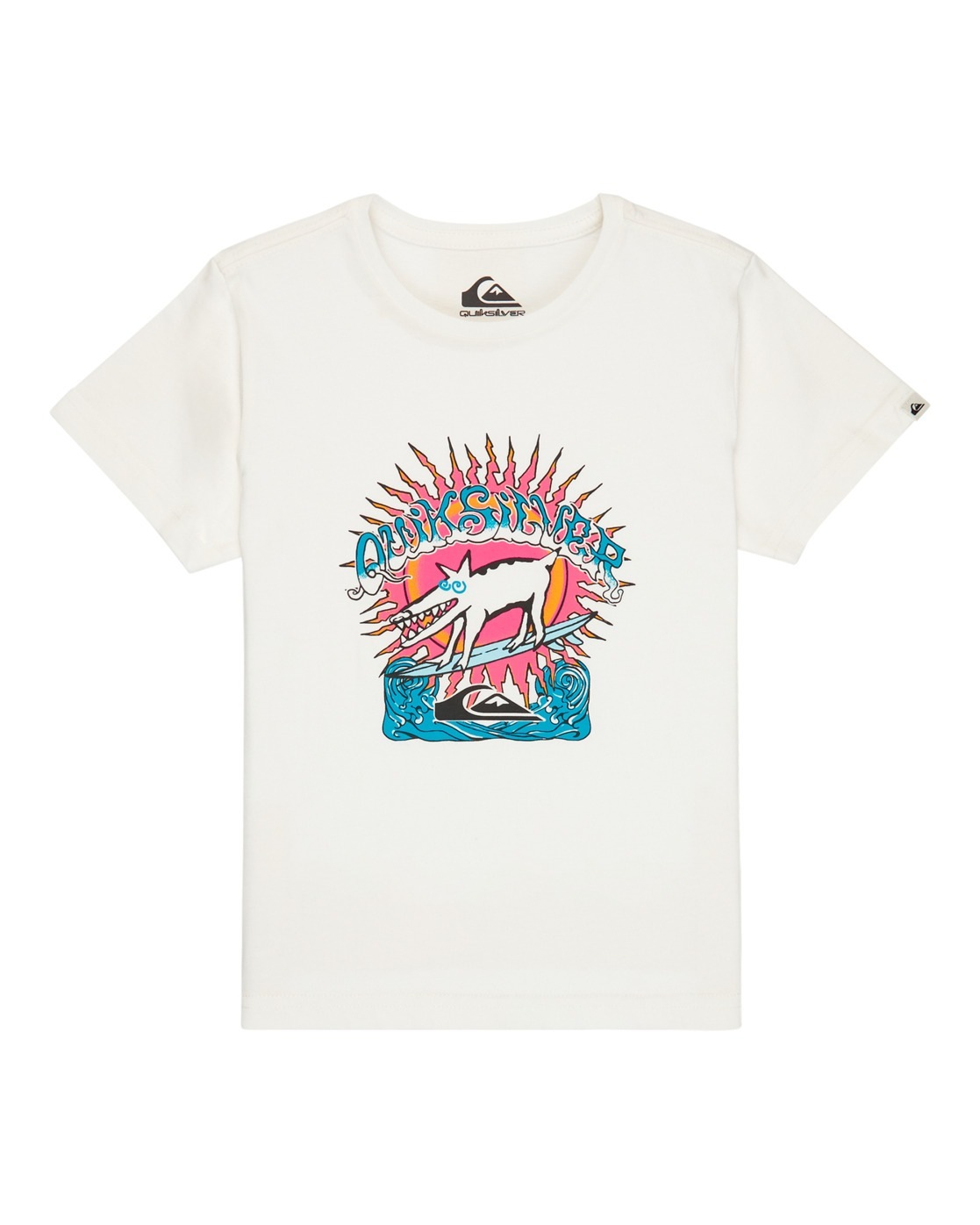 T-Shirt QUIKSILVER "Ev Animal Surfer", Jungen, Gr. 2(84-92cm), weiß, Obermaterial: 70% Walkfrottier, 30% Walkfrottier;, Shirts T-Shirt