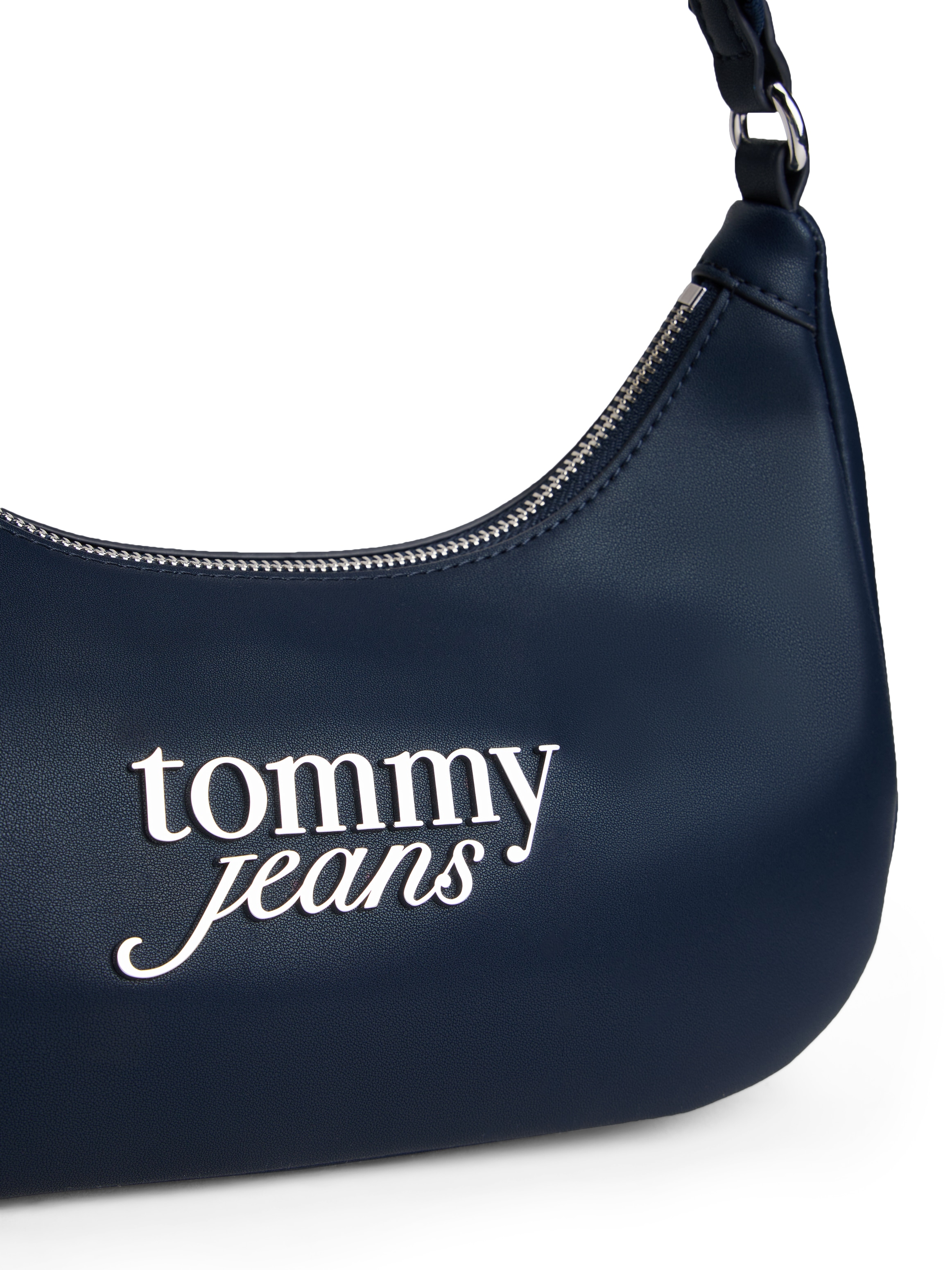 Tommy Jeans Schultertasche »TJW BOLD SCRIPT SHOULDER BAG«, Damen Umhängetasche, Hobobag, mit auffälligem Logo-Schmuckelement