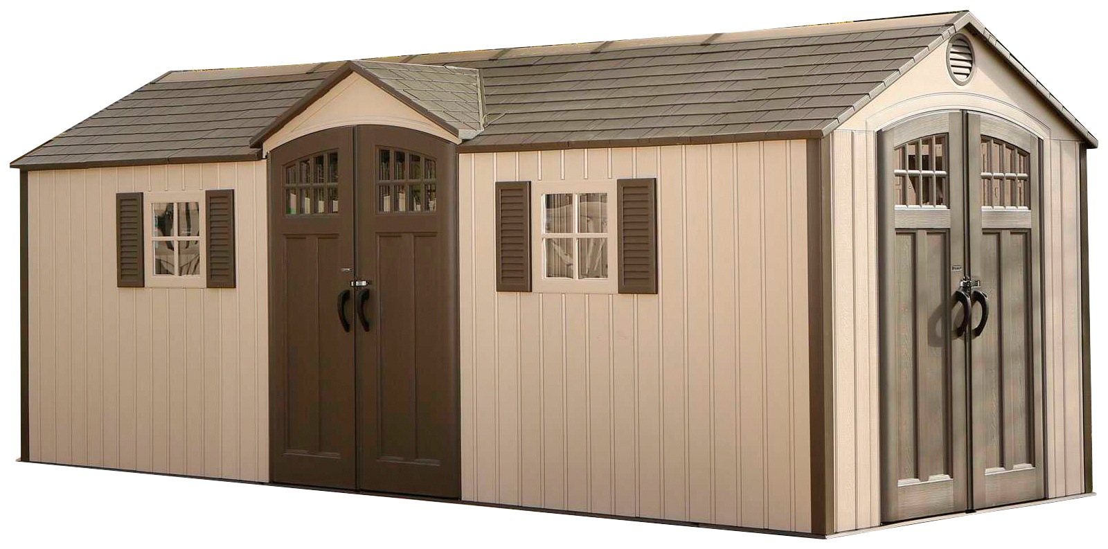 Lifetime Gerätehaus "Makro" Kunststoff, inkl. Fußboden, Regale und Werkzeug günstig online kaufen