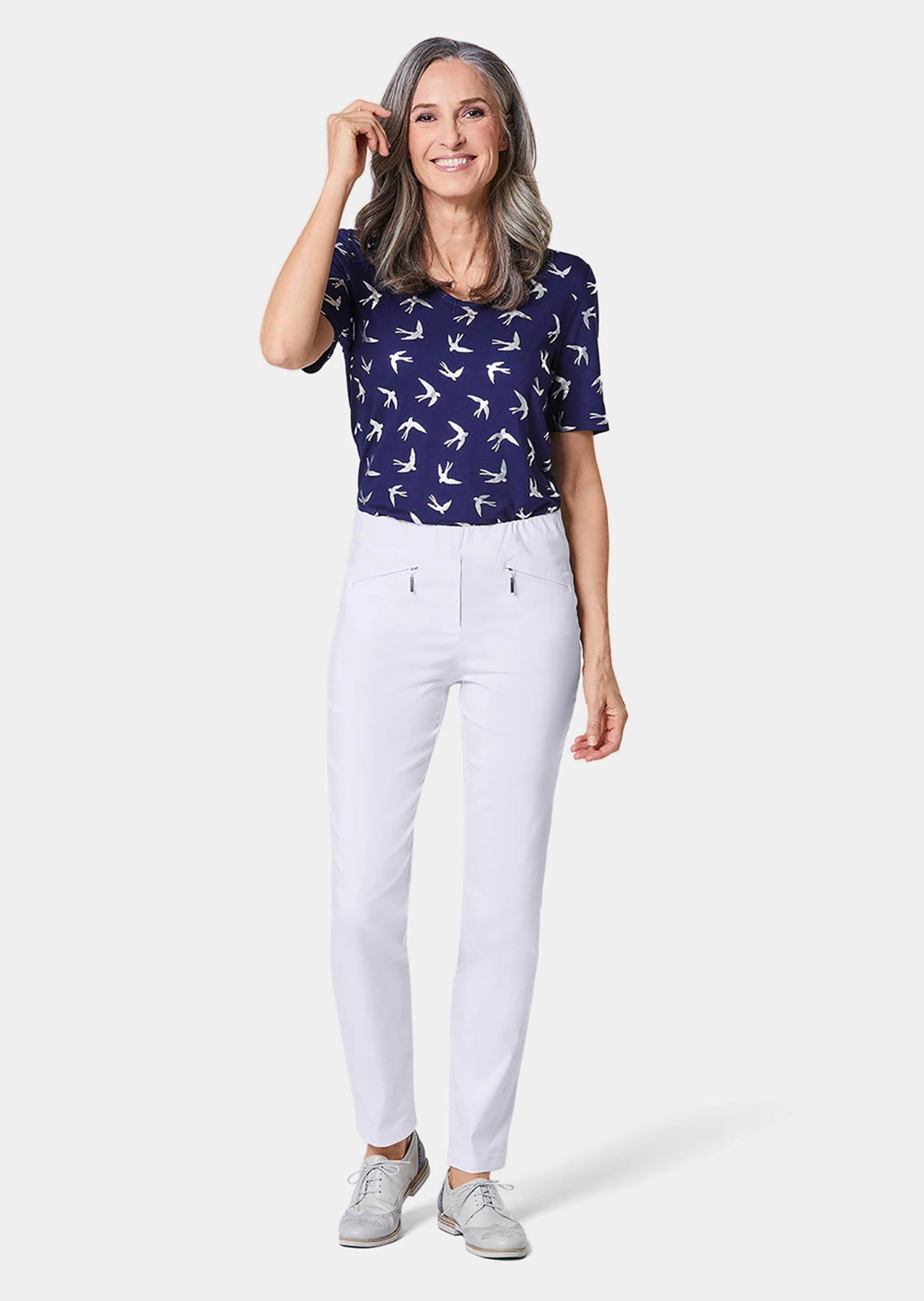 GOLDNER 2-in-1-Hose »Schlupfhose LOUISA mit Steppnähten«