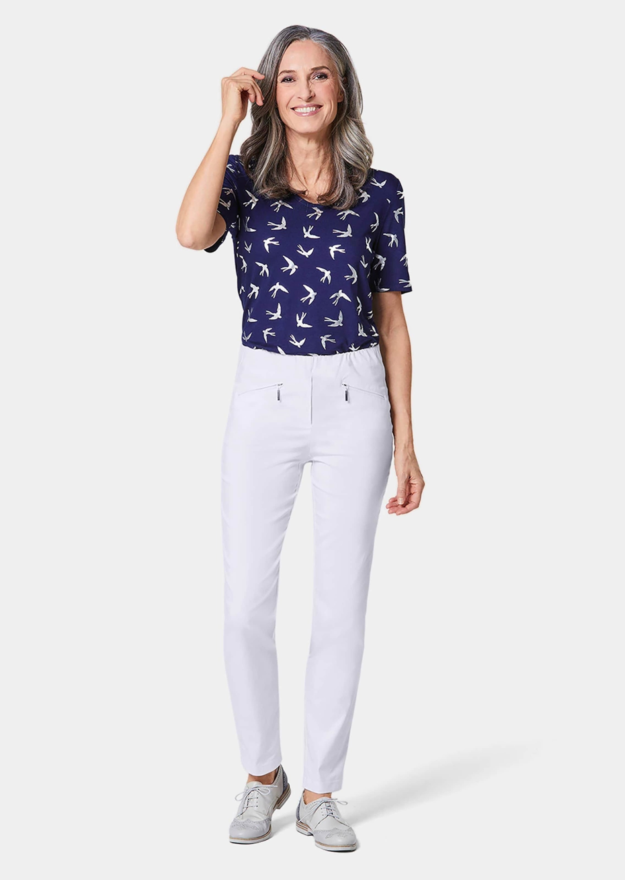 GOLDNER 2-in-1-Hose "Kurzgröße Schlupfhose LOUISA mit Steppnähten" günstig online kaufen