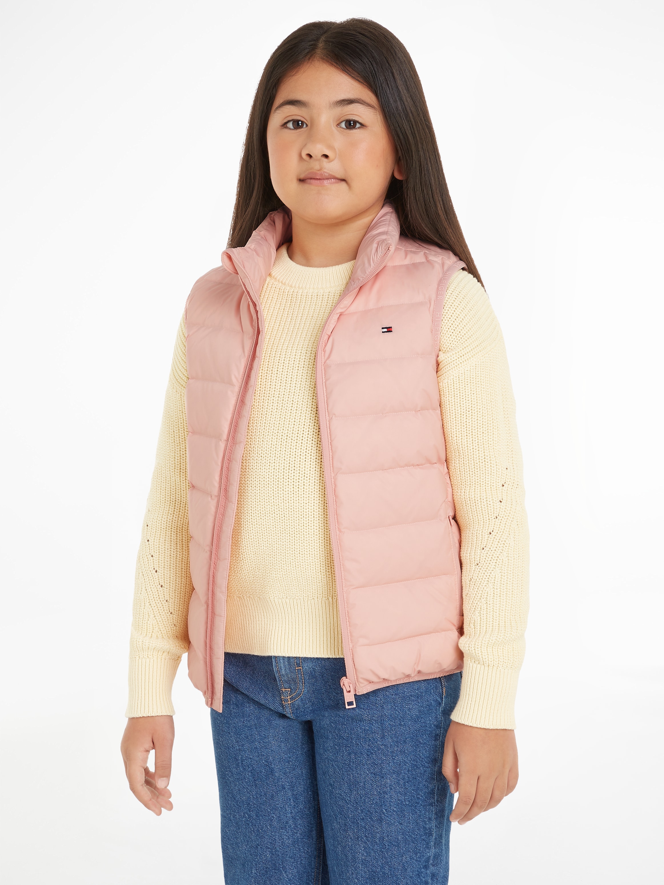 Tommy Hilfiger Steppweste »U ESSENTIAL LIGHT DOWN VEST«, Kinder bis 16 Jahre mit Logostickerei