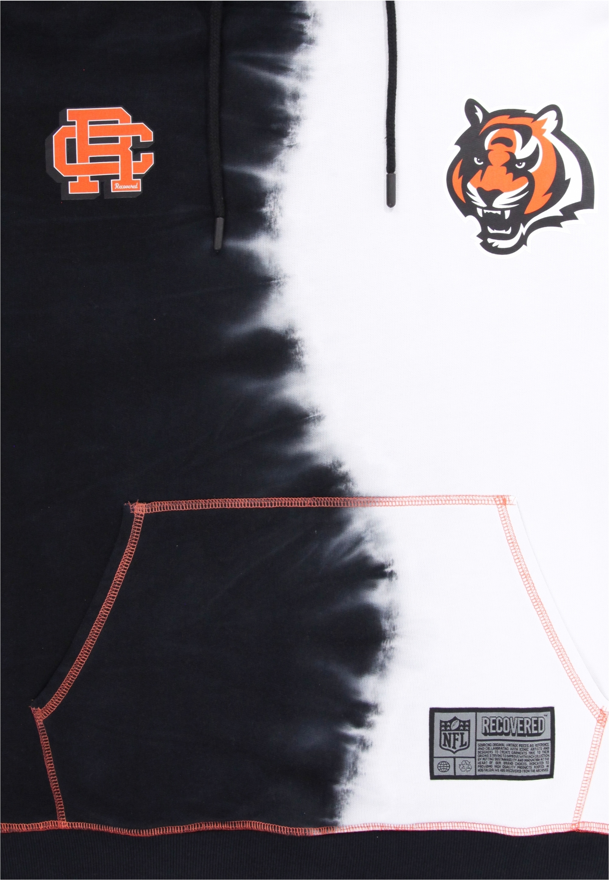 Recovered Kapuzensweatshirt »NFL Bengals Ink Dye Effect On«, im zeitlosen Design