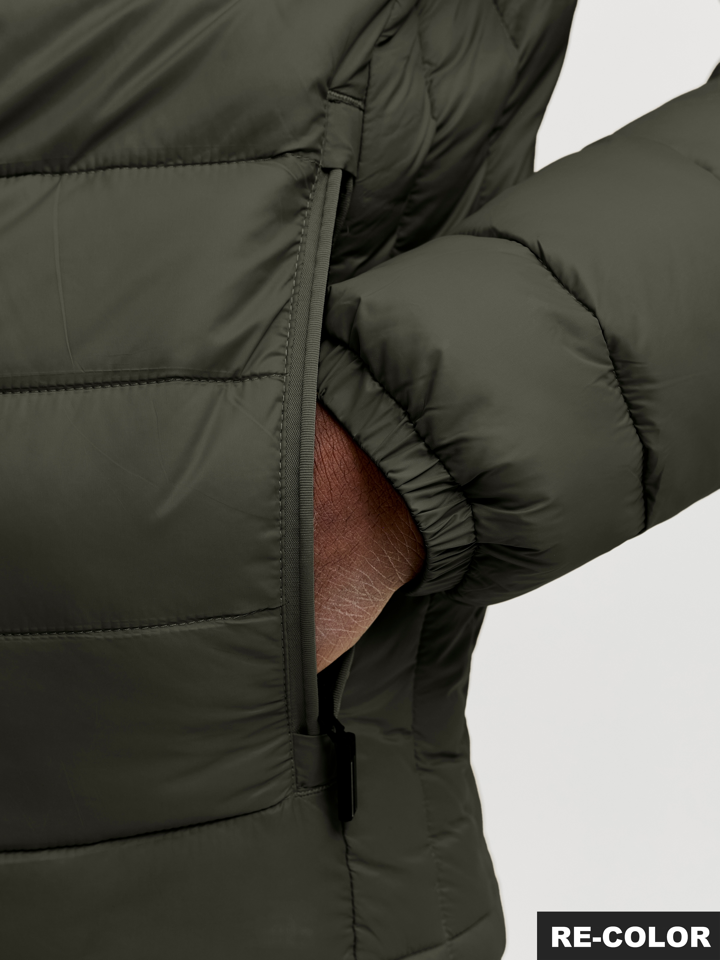 Jack & Jones Steppjacke »JJEKINGSLEY LIGHT PUFFER COLLAR NOOS« Kunstfaser, mit Stehkragen
