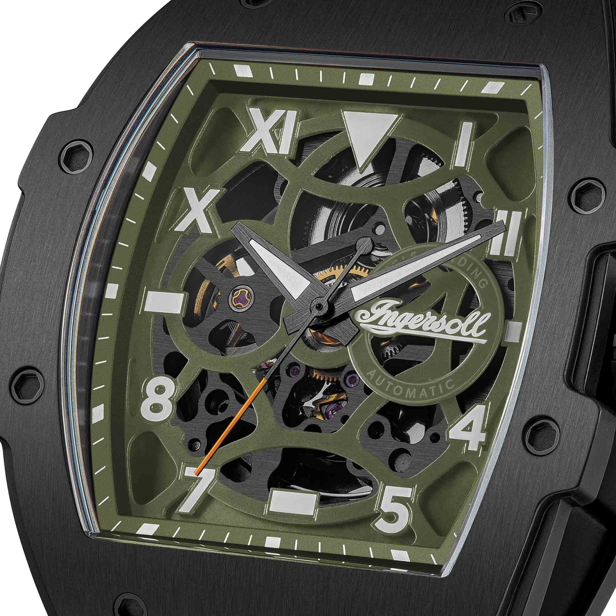 Ingersoll Automatikuhr »The Play« Armbanduhr, Herrenuhr, Mechanische Uhr, Silikonarmband, analog