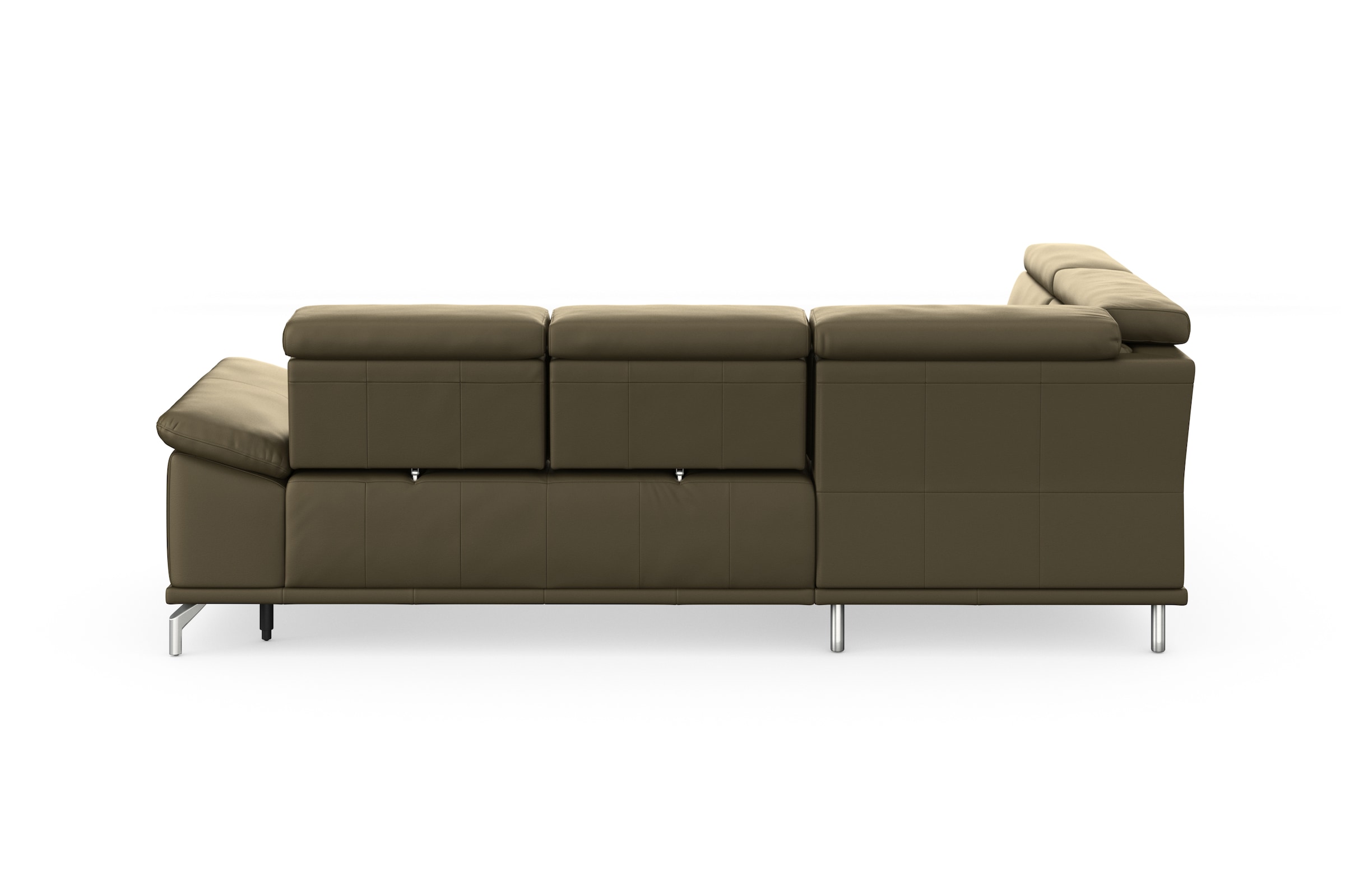 sit&more Ecksofa »Cabrio L-Form, mit Sitztiefenverstellung, Arm- und Kopfteilverstellung«, 3 Nierenkissen, Federkern, optional Bettfunktion und Stauraum