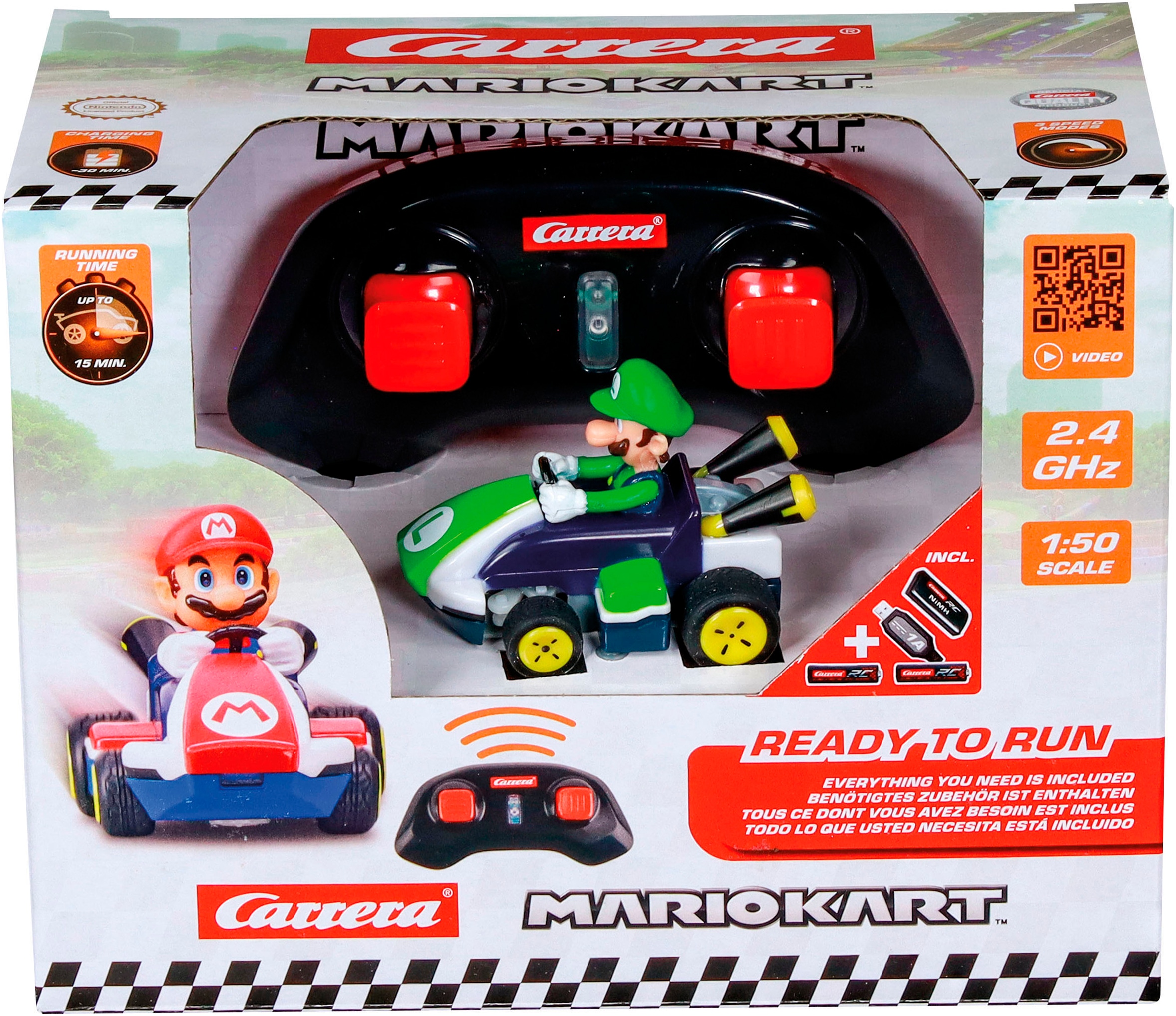 Carrera® RC-Auto »Carrera® RC Mini Mario Kart™ Luigi, 2,4 GHz«
